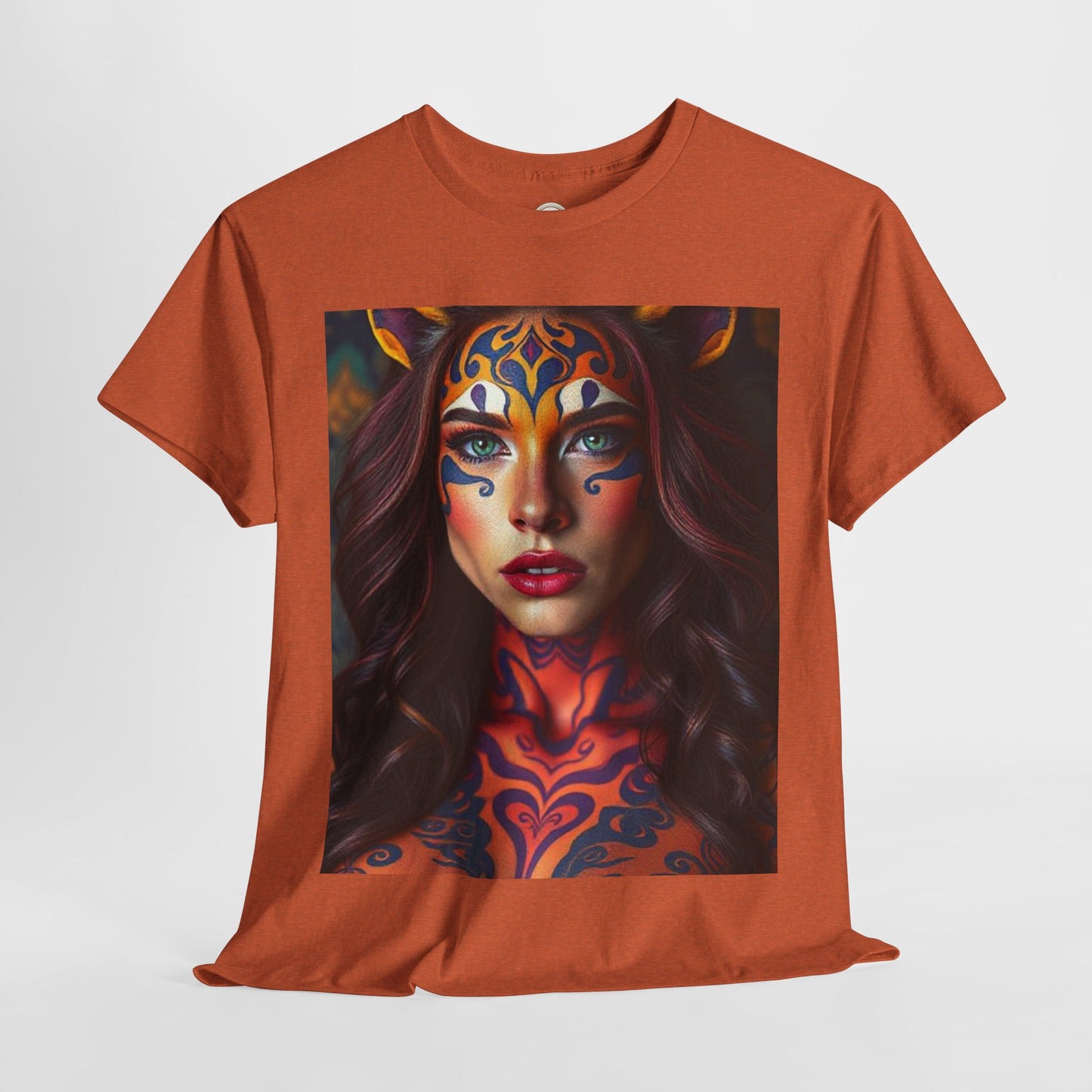 Unisex Heavy Cotton T-Shirt, Leo, Zodiac, Sexy Art
