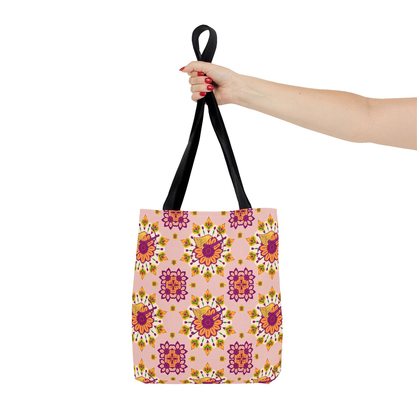 Tote Bag (AOP), Sagittarius, Zodiac, Flower Pattern