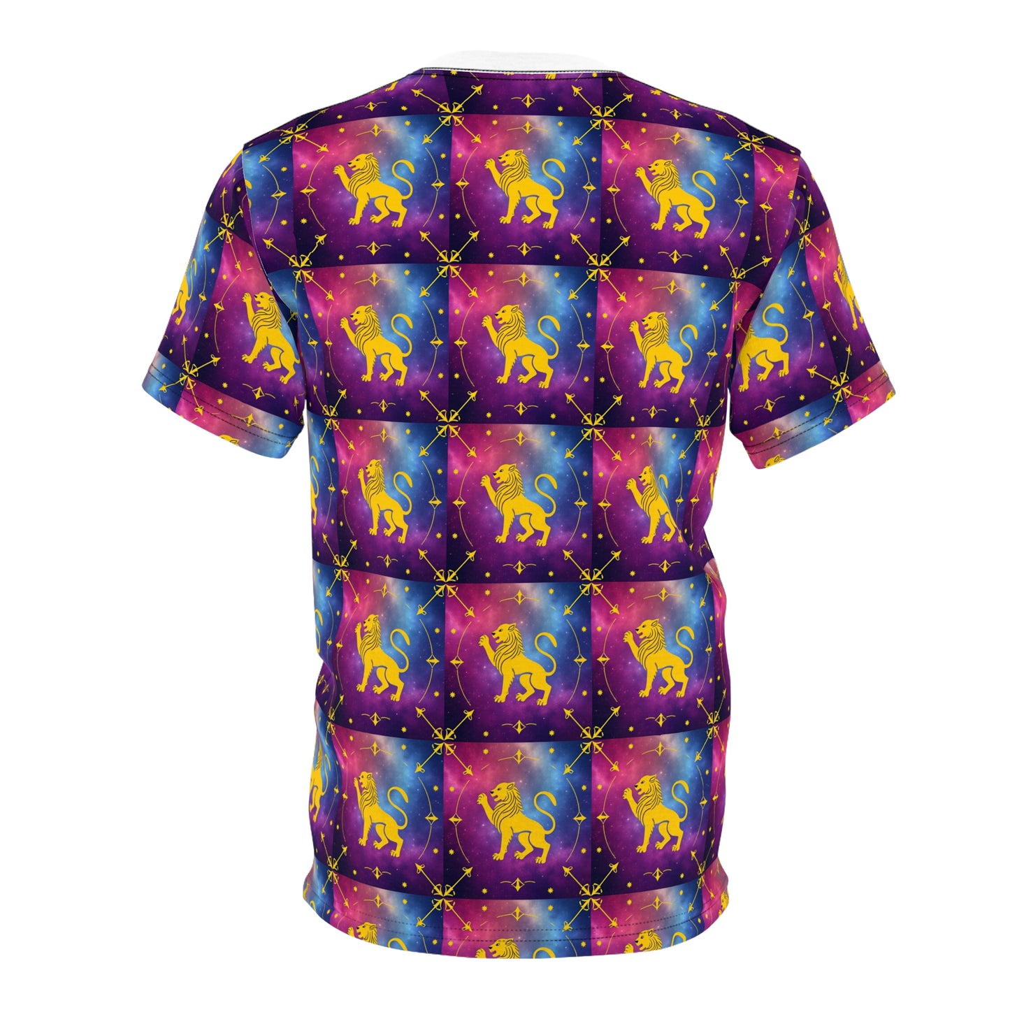 Unisex Cut & Sew T-Shirt, AOP, Leo, Zodiac v1, Pattern