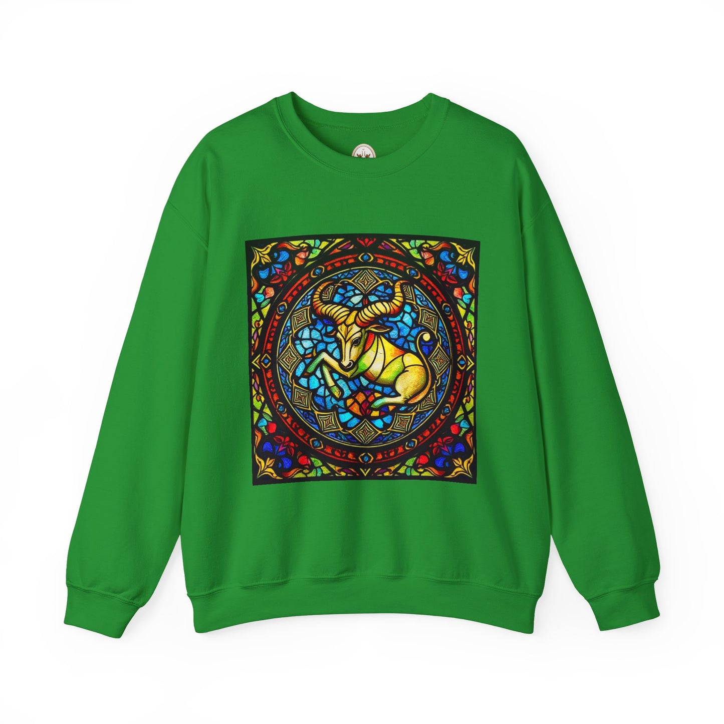 Unisex Heavy Blend™ Crewneck Sweatshirt, Glass, Taurus Zodiac Design