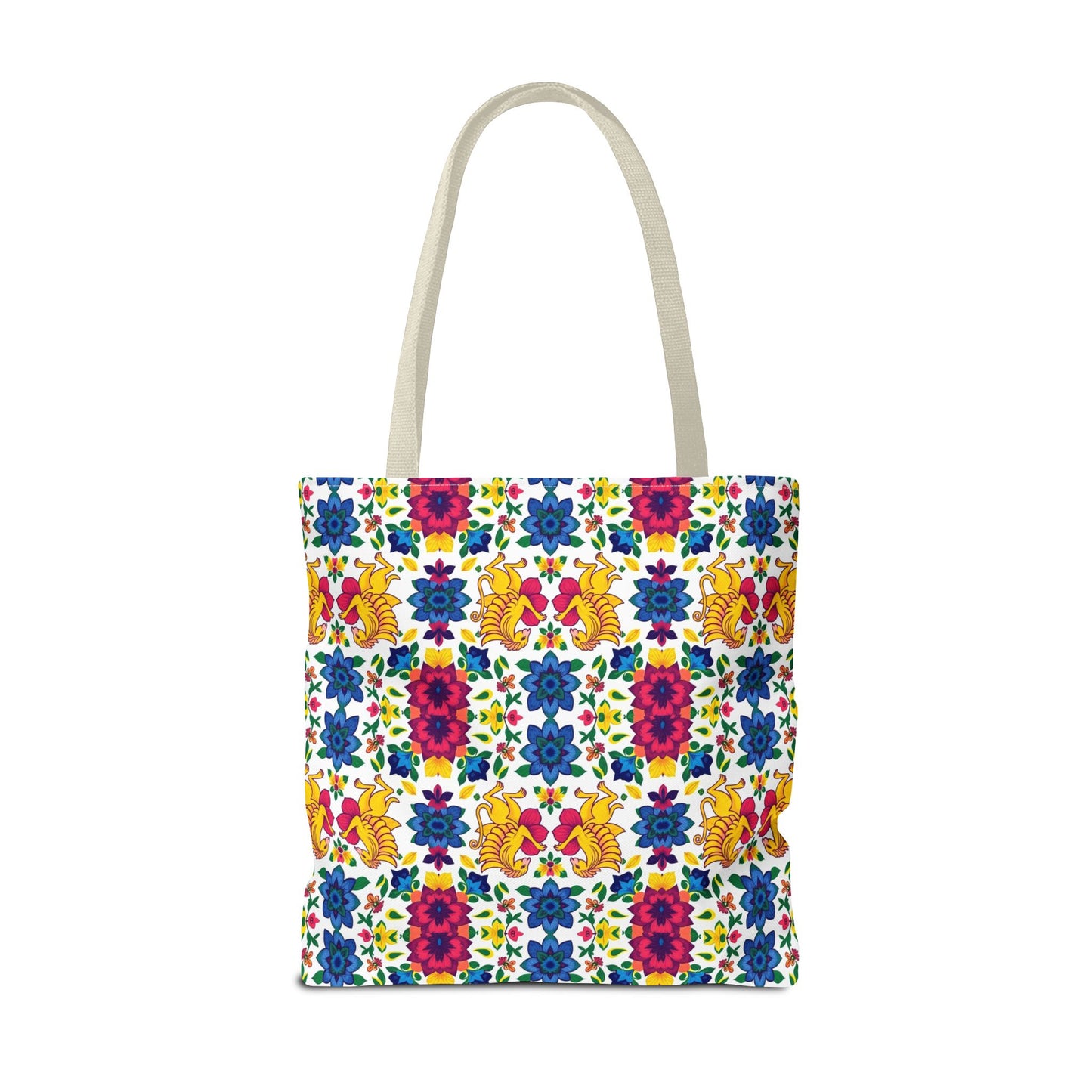 Tote Bag (AOP), Gemini, Zodiac, Flower Pattern