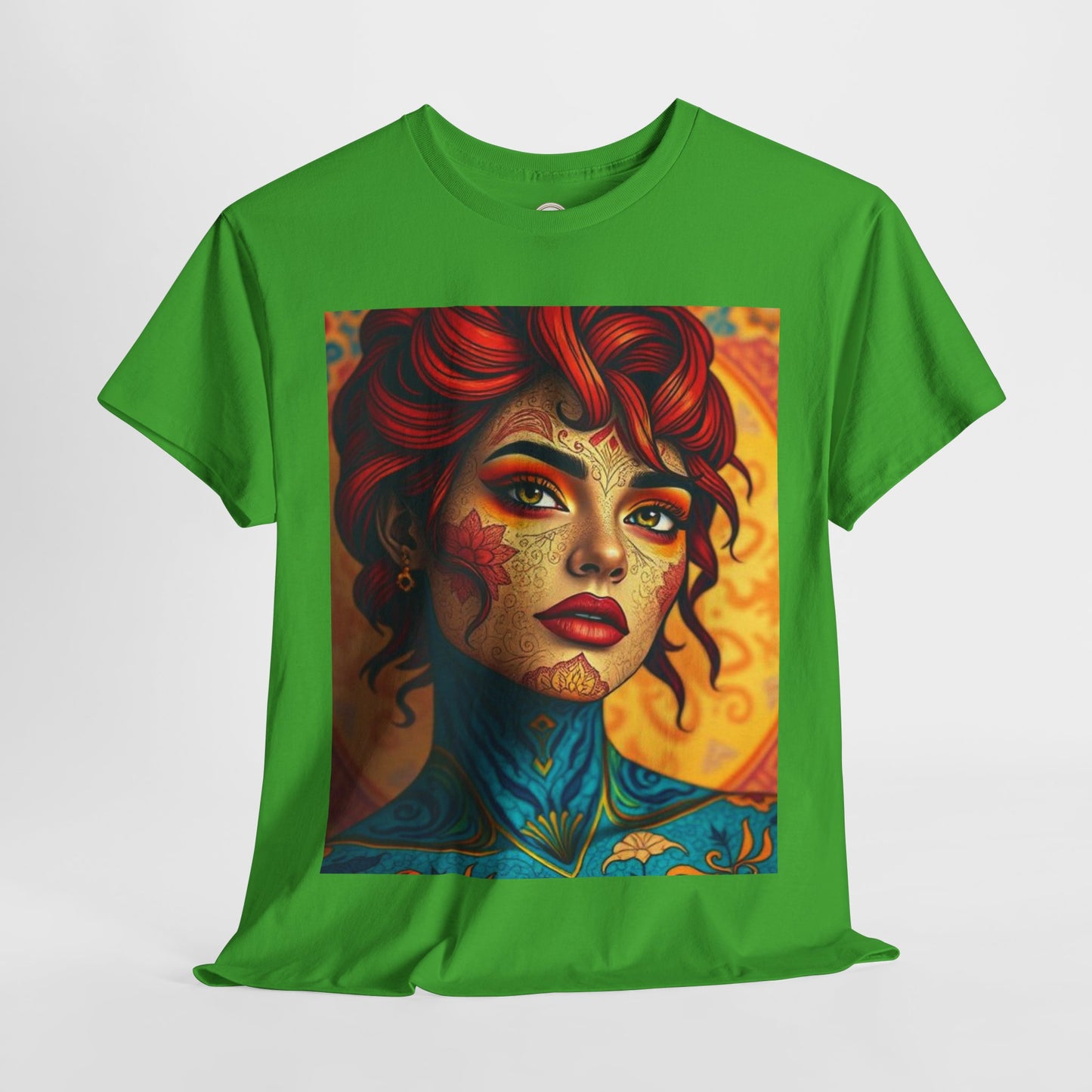 Unisex Heavy Cotton T-Shirt, Aquarius, Zodiac, Sexy Art