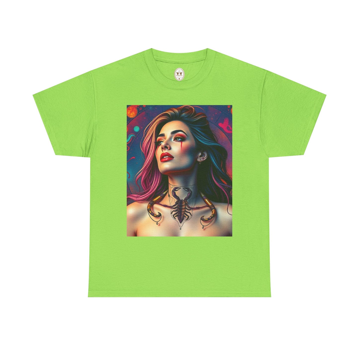 Unisex Heavy Cotton T-Shirt, Scorpio, Zodiac v1, Sexy Art