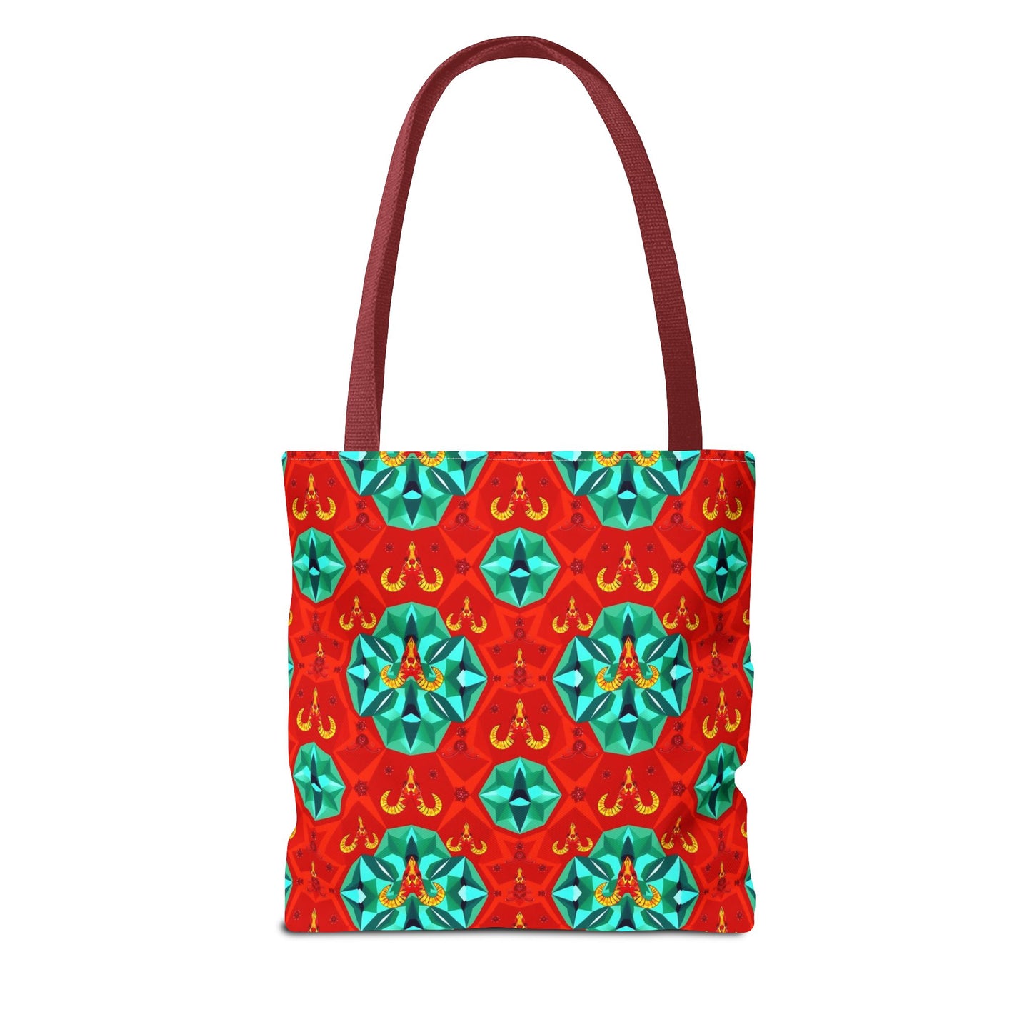 Tote Bag (AOP), Aries, Zodiac v1, Jewel Pattern