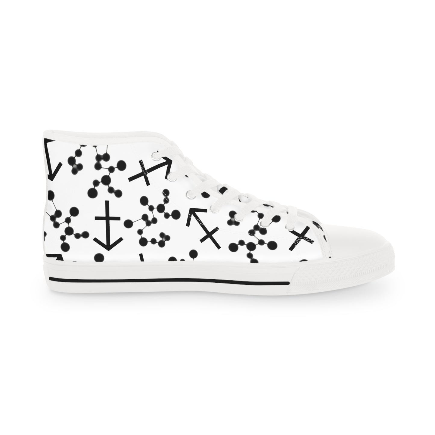 Men's High Top Sneakers, Breathable polyester canvas, Sagittarius Zodiac Design