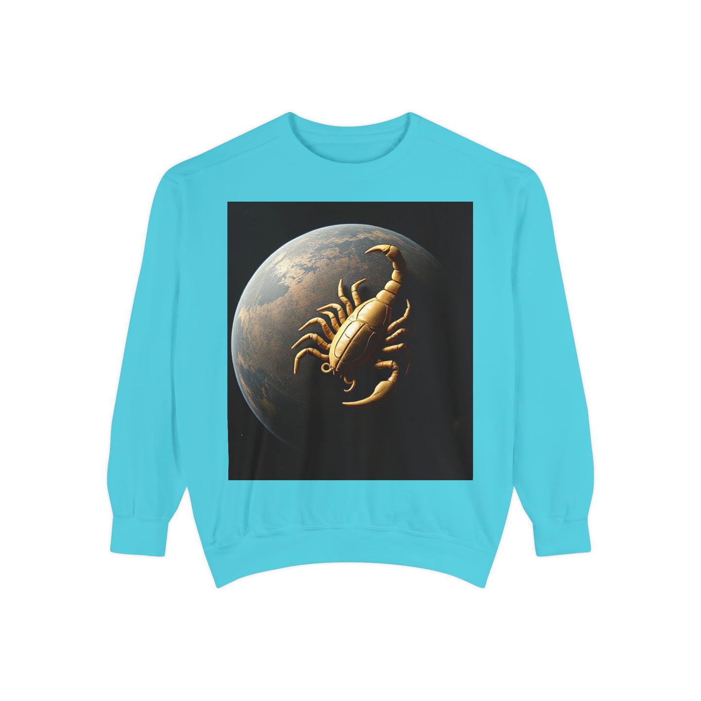 Garment-Dyed Sweatshirt, Unisex, Space Animal Design v1, Scorpio
