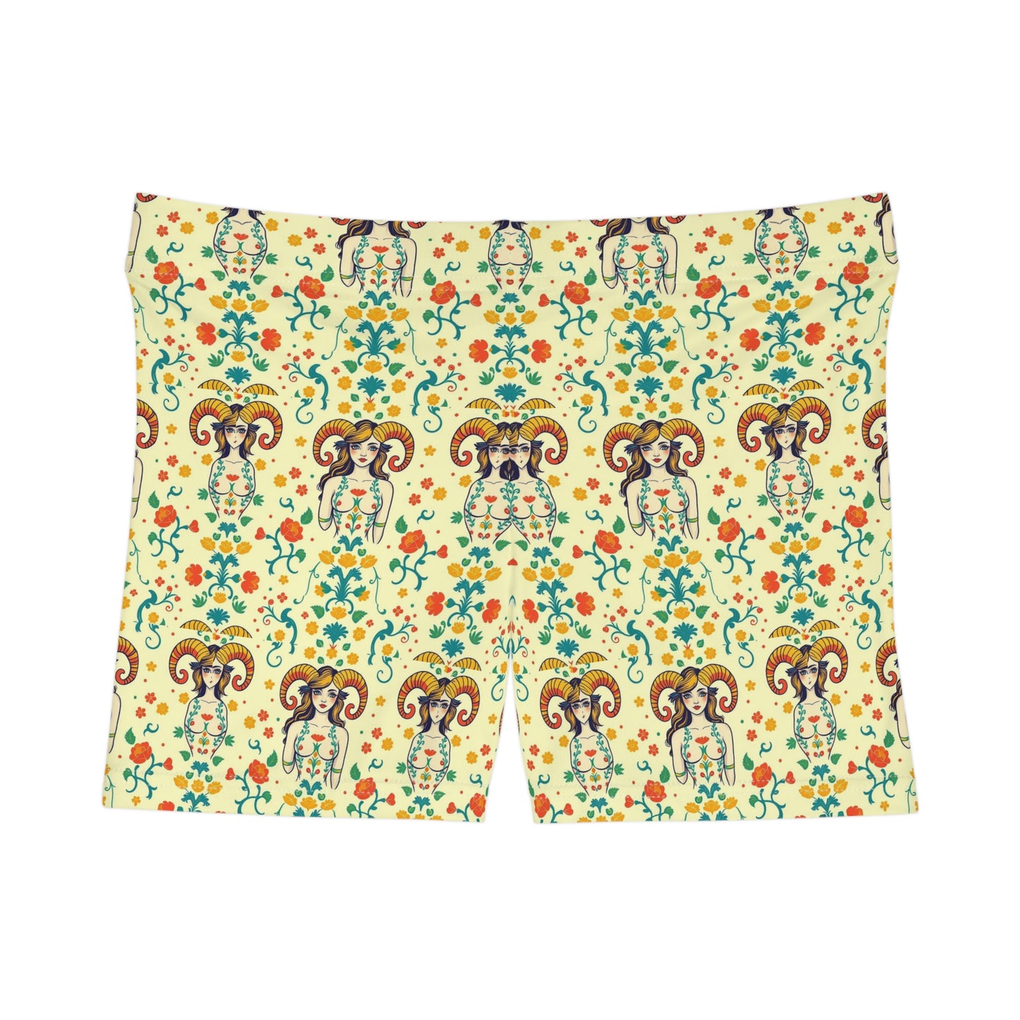 Women's Shorts, (AOP), Aries, Zodiac, Sexy Pattern