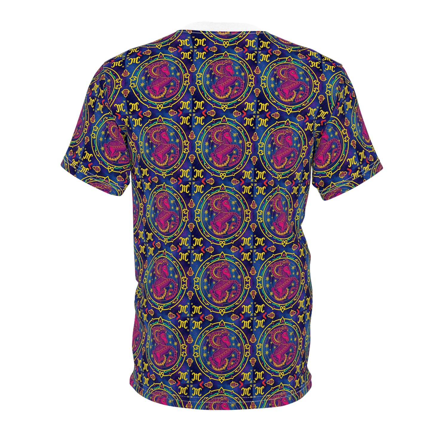 Unisex Cut & Sew T-Shirt, AOP, Capricorn, Zodiac, Pattern