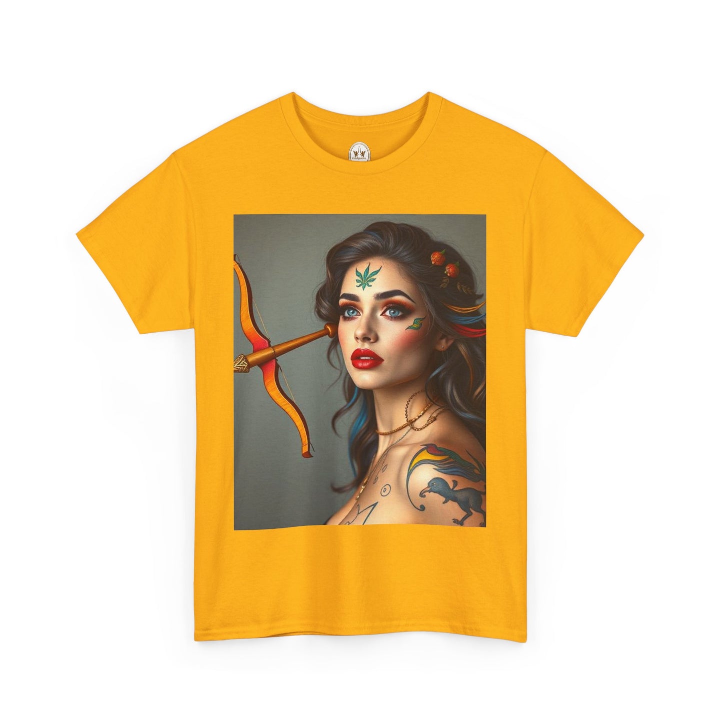 Unisex Heavy Cotton T-Shirt, Sagittarius, Zodiac v2, Sexy Art