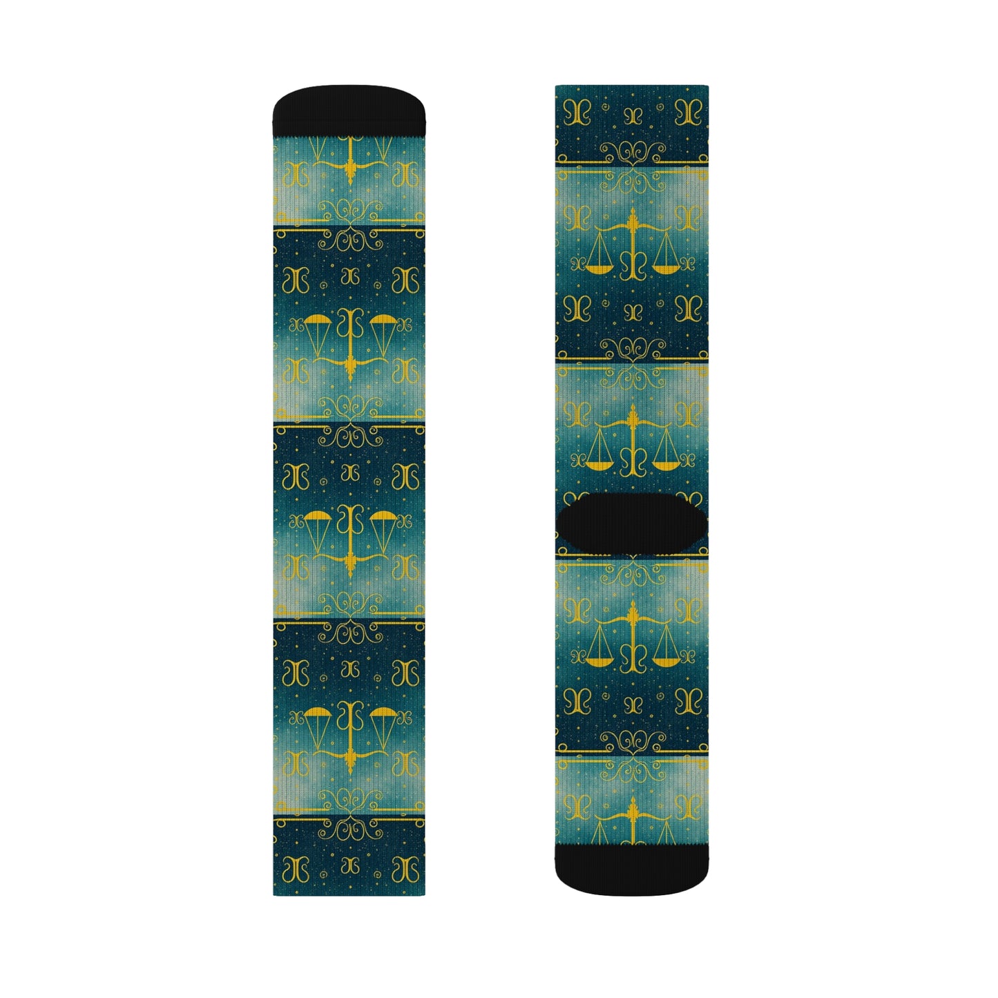 Sublimation Socks, Libra, Zodiac v1, Pattern