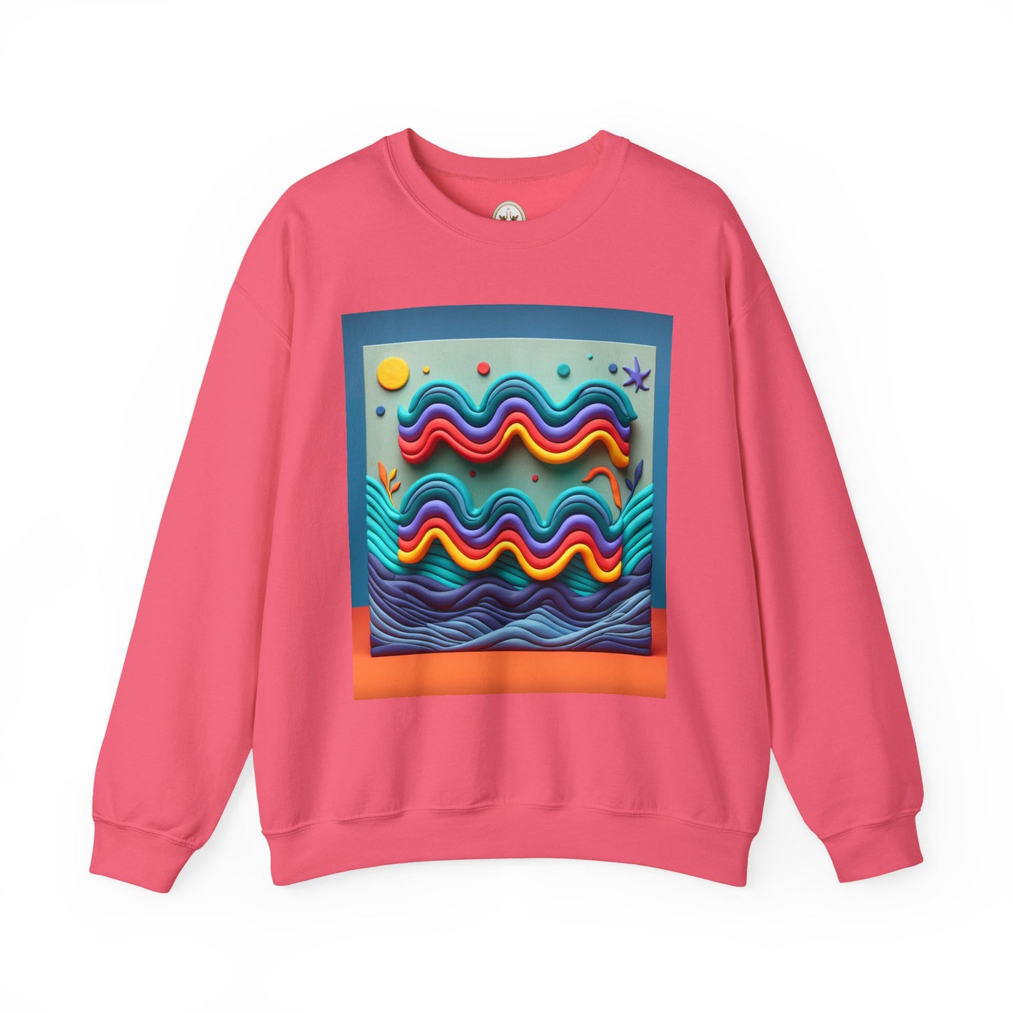 Unisex Heavy Blend™ Crewneck Sweatshirt, Water Painting, Aquarius Zodiac Design