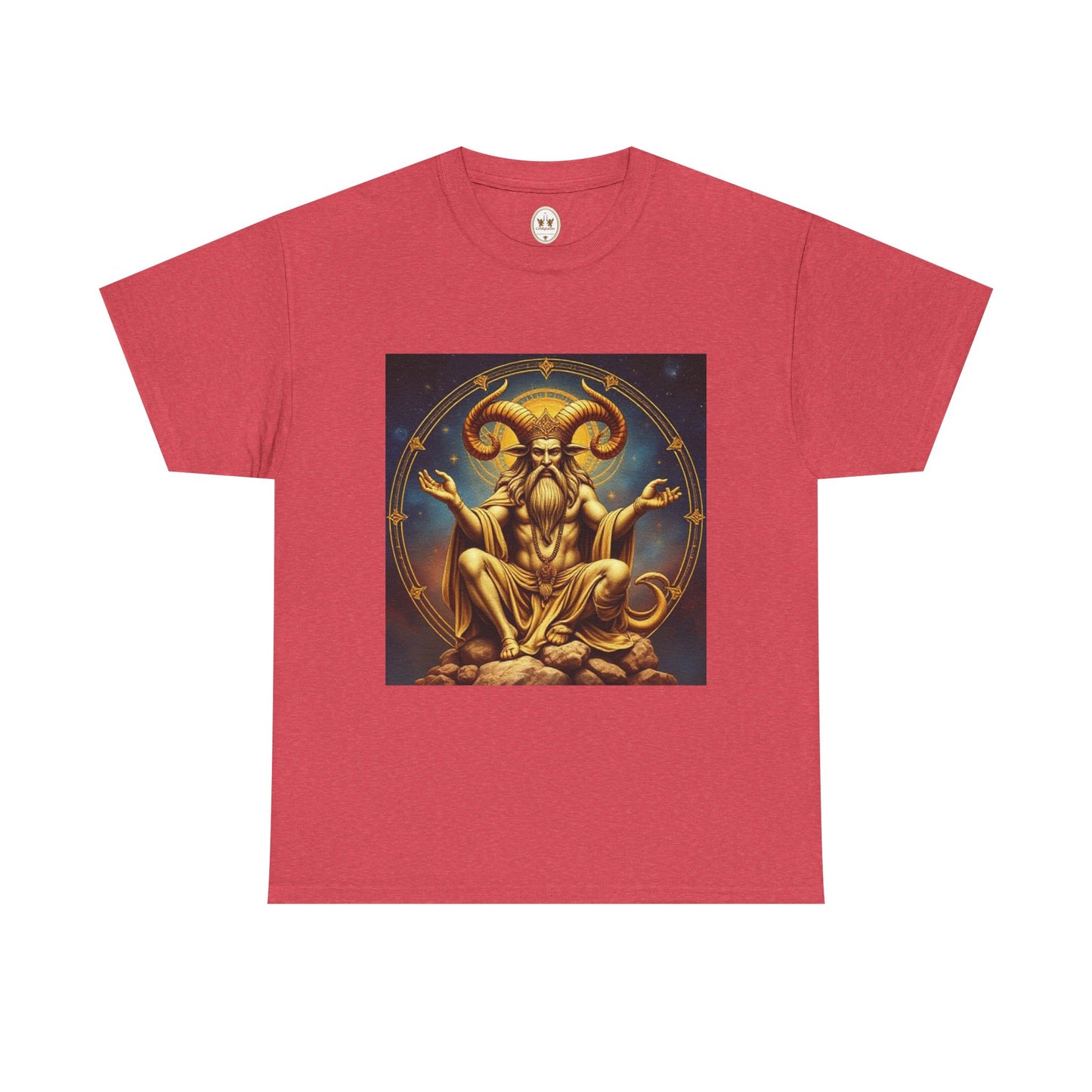 Unisex Heavy Cotton T-Shirt, On The Throne, Taurus Zodiac Design