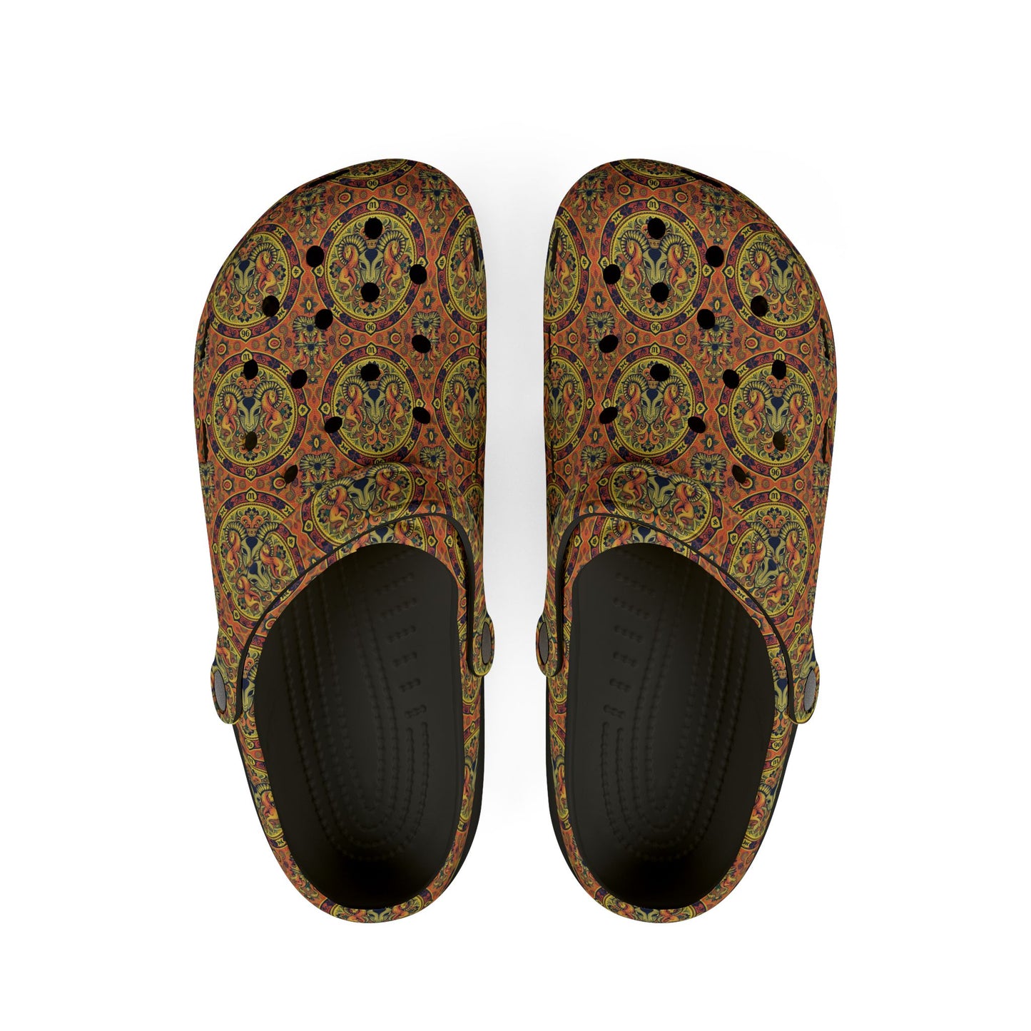 EVA Foam Rubber Shoes, (AOP), Aries, Zodiac v4, Pattern