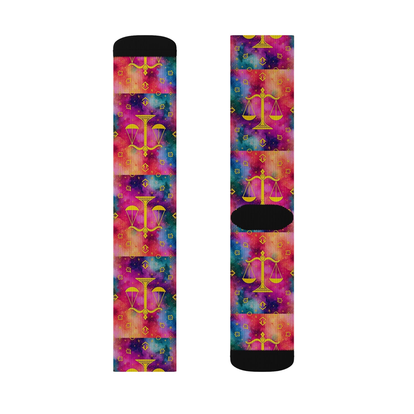 Sublimation Socks, Libra, Zodiac v3, Pattern
