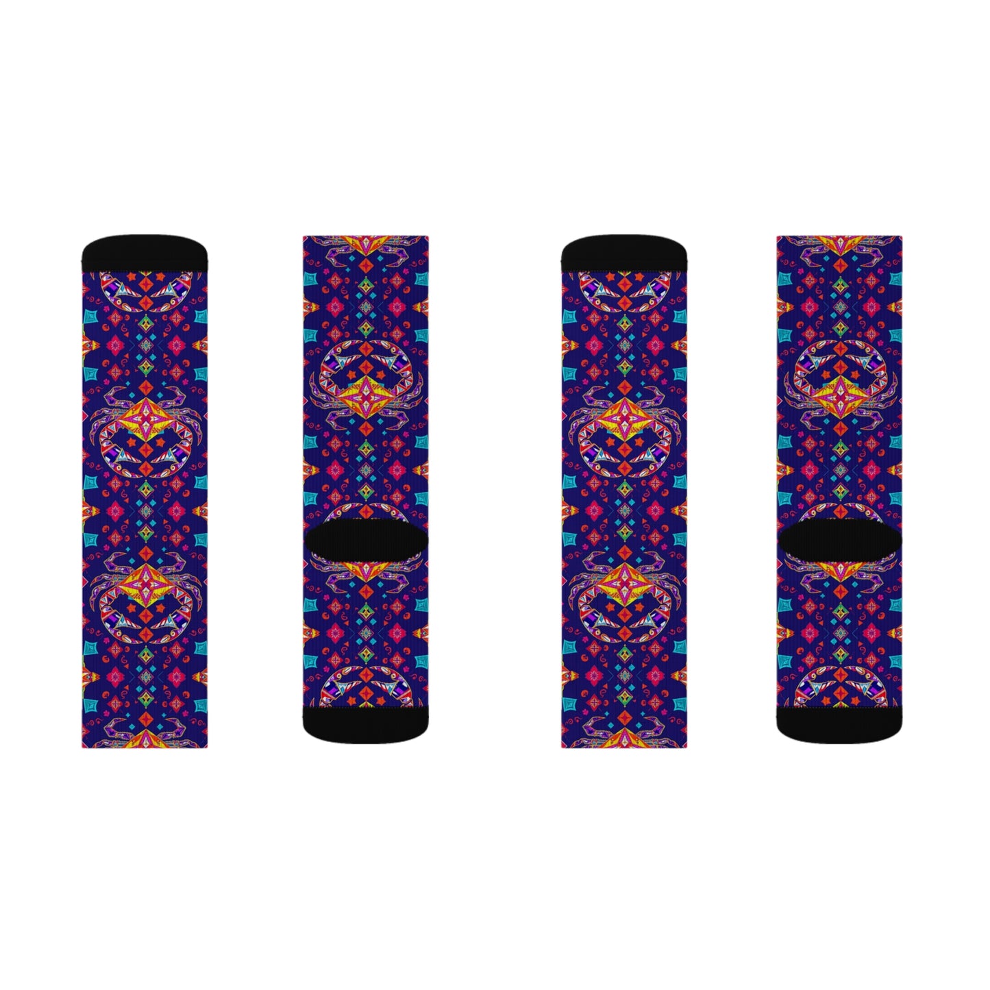 Sublimation Socks, Cancer, Zodiac v2, Jewel Pattern