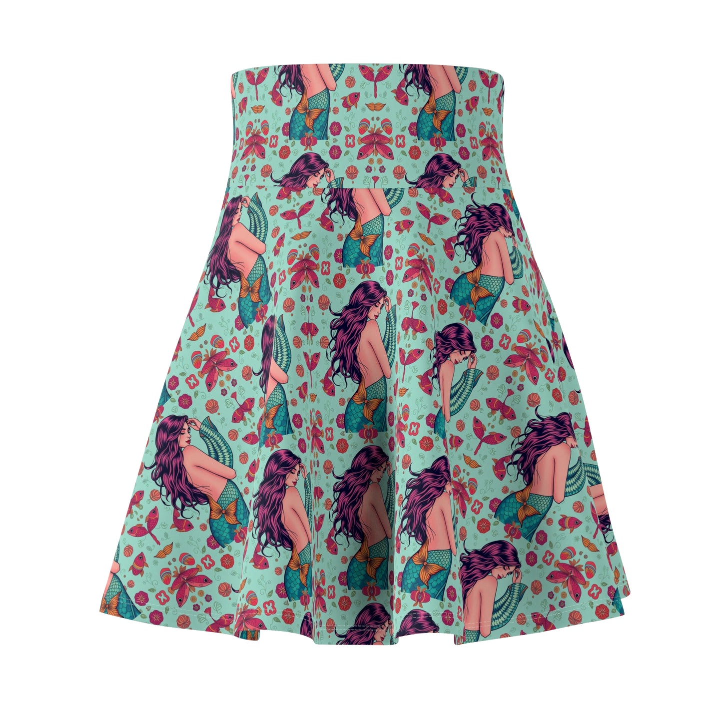 Women's Skater Skirt, (AOP), Pisces, Zodiac v2, Sexy Pattern