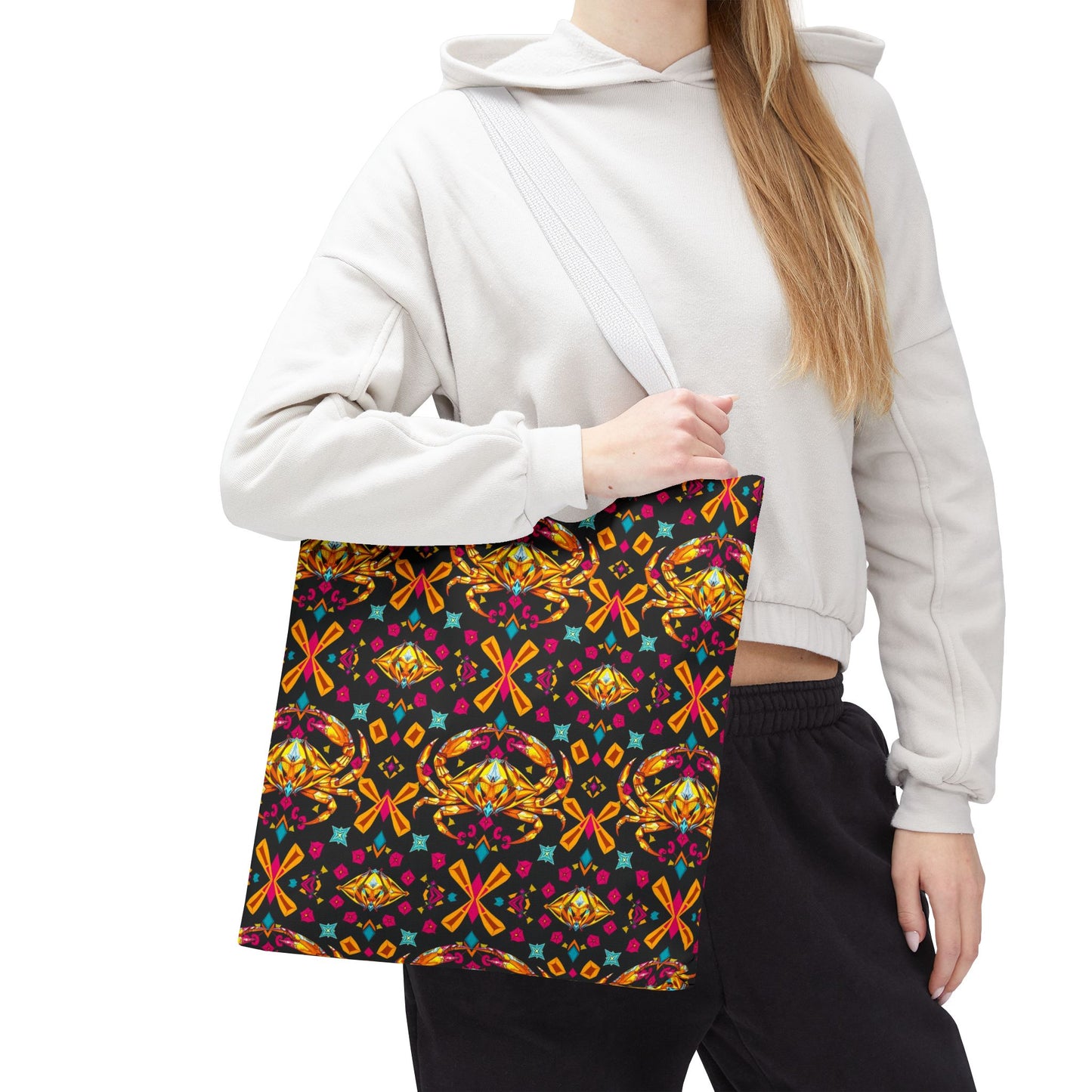 Tote Bag (AOP), Cancer, Zodiac v1, Jewel Pattern