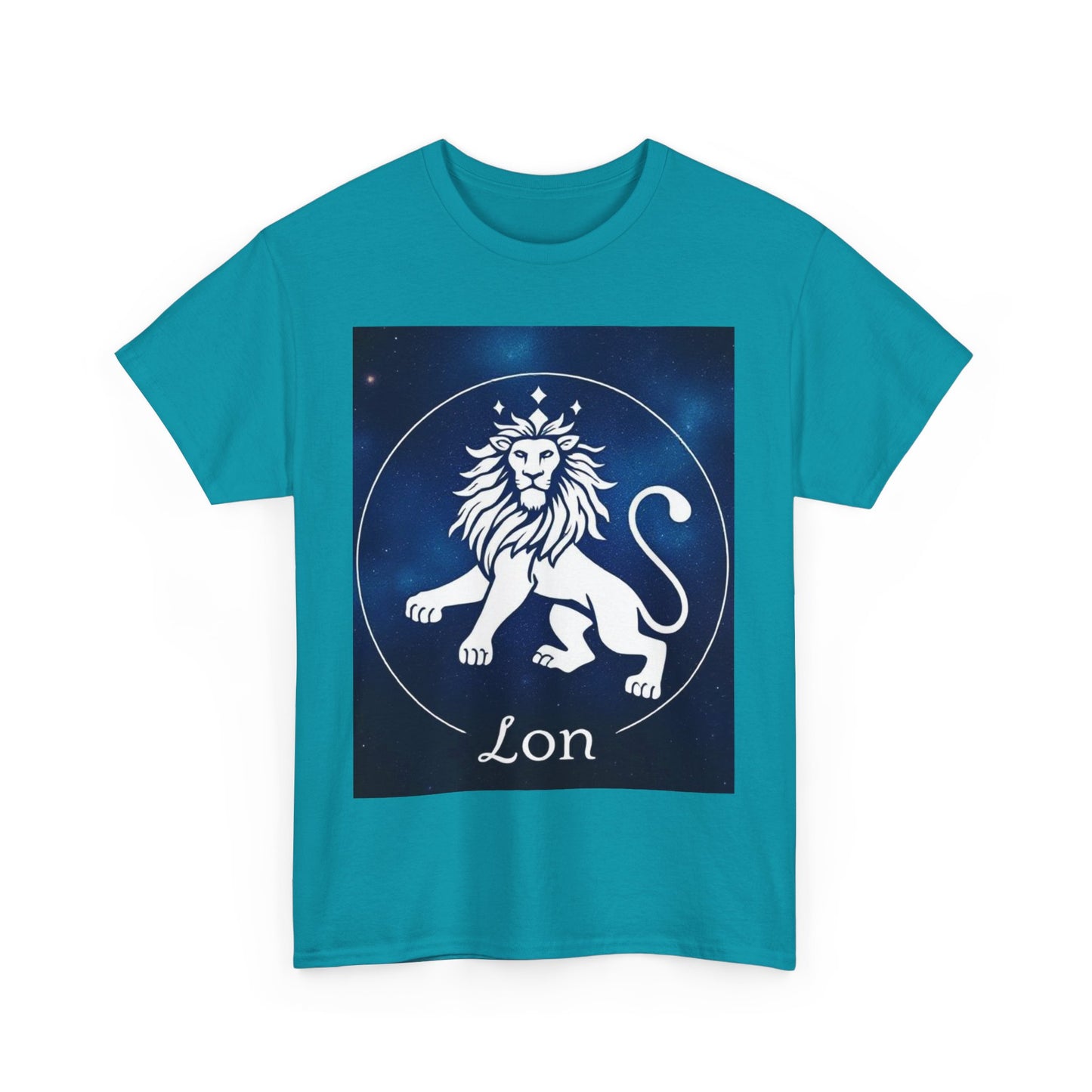 Unisex Heavy Cotton T-Shirt, Space Lion, Leo Zodiac Design