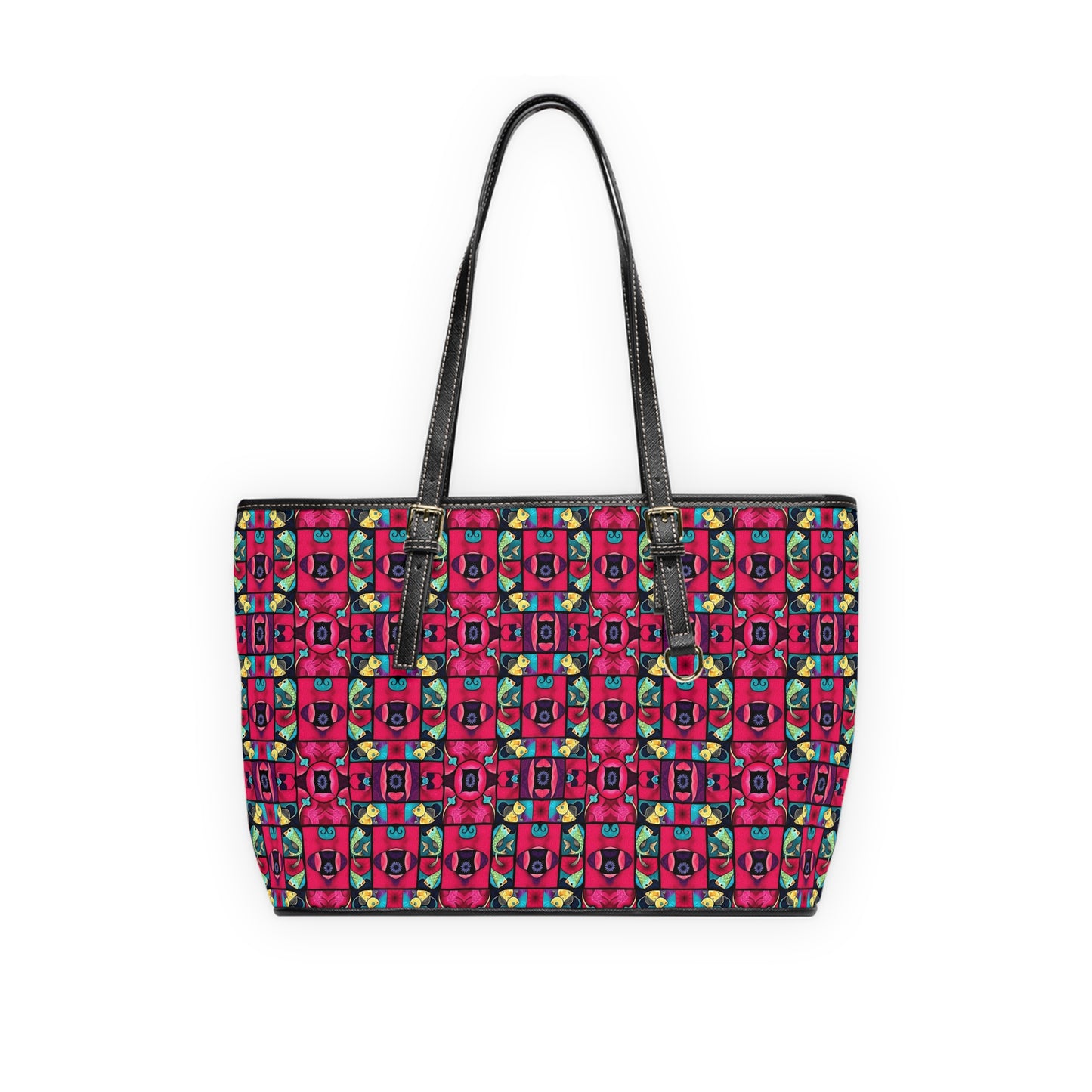 Leather Shoulder Bag, Pisces, Zodiac, Shapes Pattern