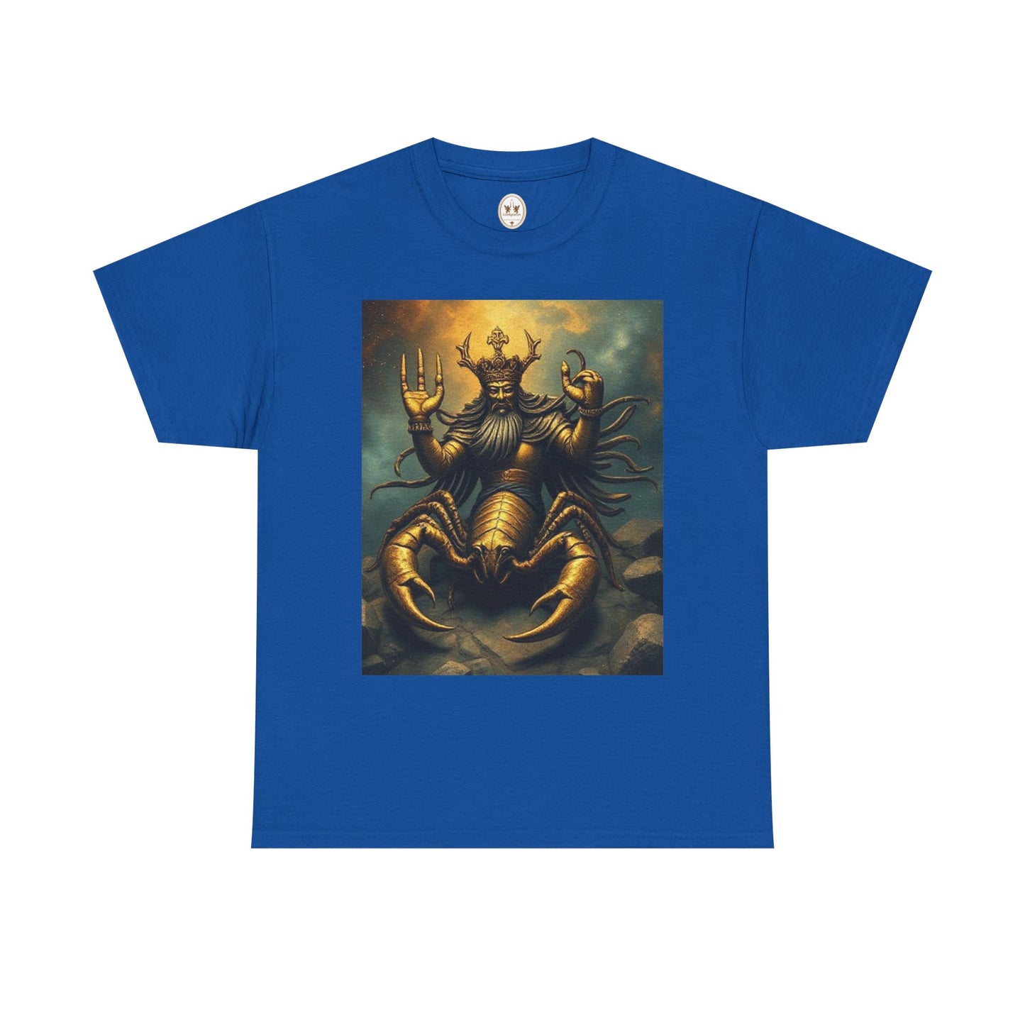 Unisex Heavy Cotton T-Shirt, Desert Scorpio King v1, Zodiac Design
