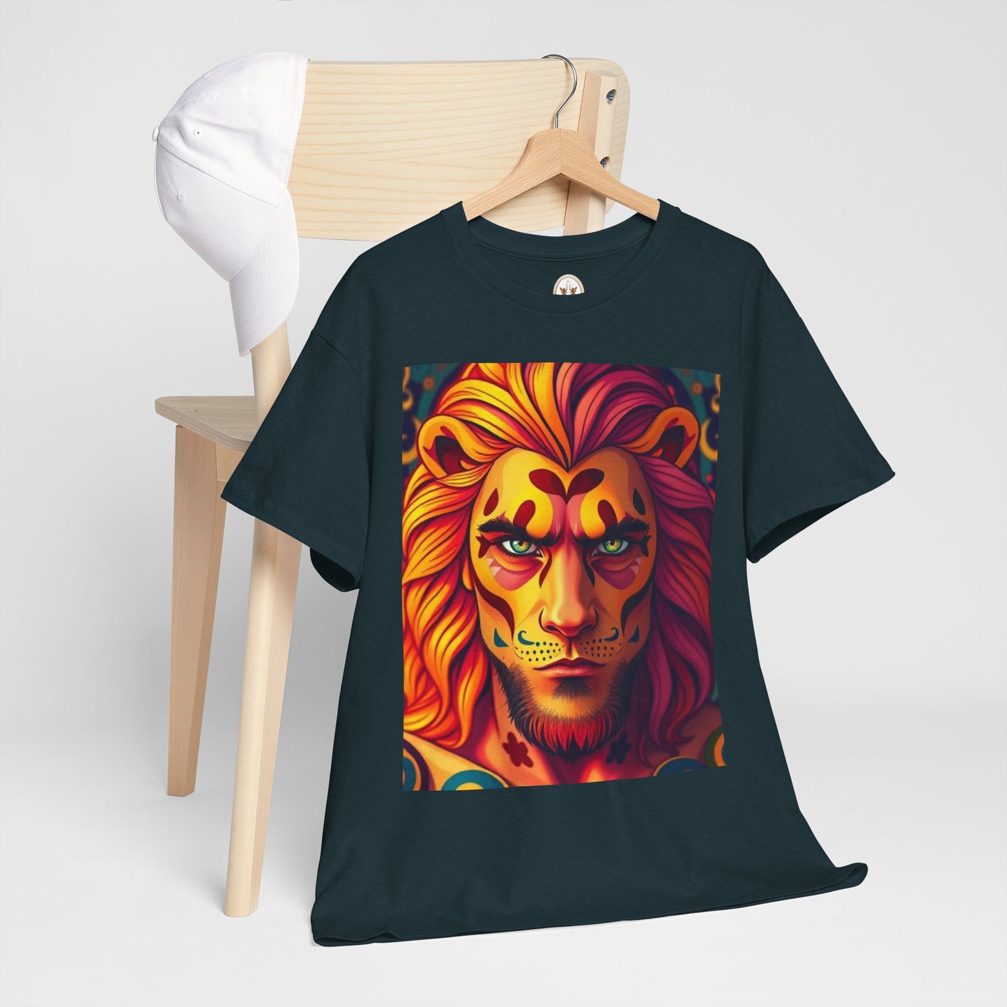 Unisex Heavy Cotton T-Shirt, Leo, Zodiac v2, Sexy Art
