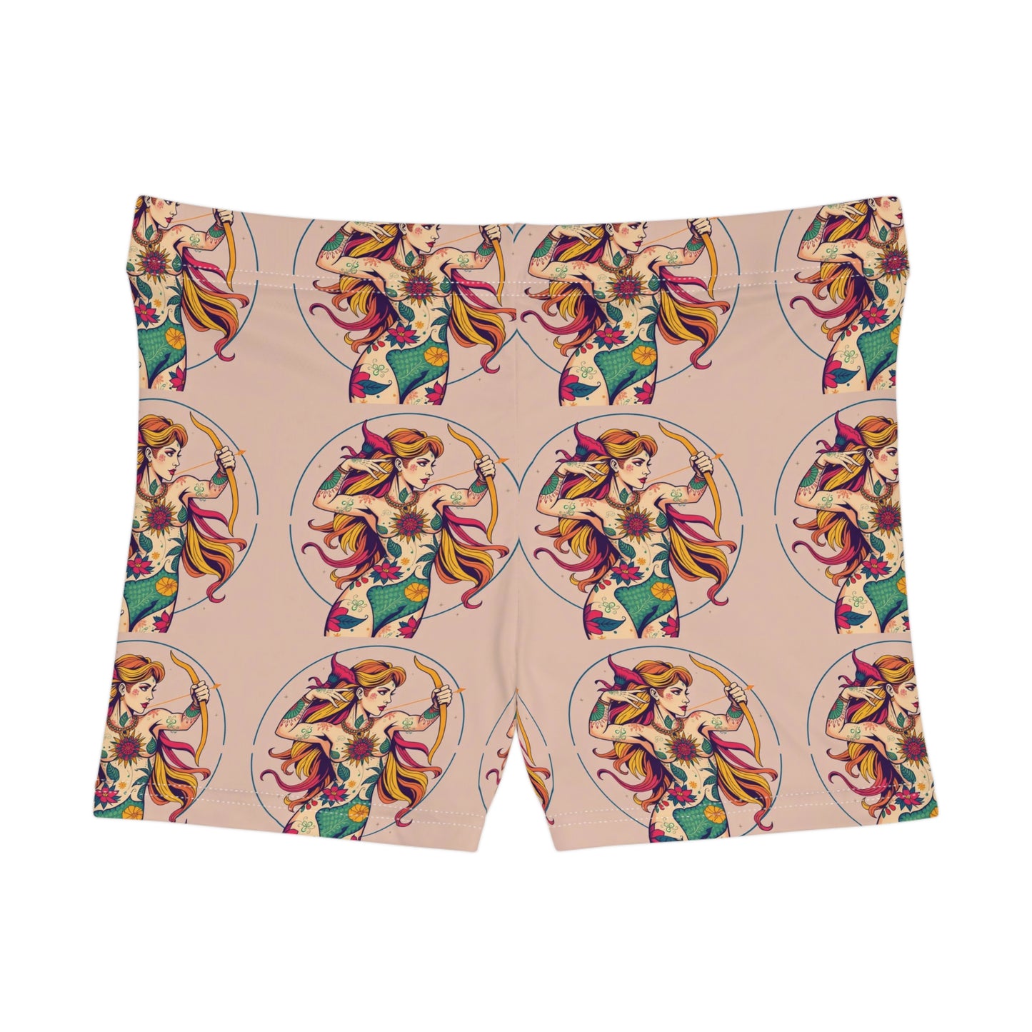 Women's Shorts, (AOP), Sagittarius, Zodiac v4, Sexy Pattern