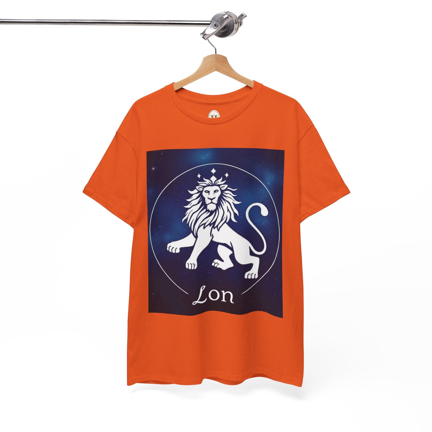 Unisex Heavy Cotton T-Shirt, Space Lion v1, Leo Zodiac Design