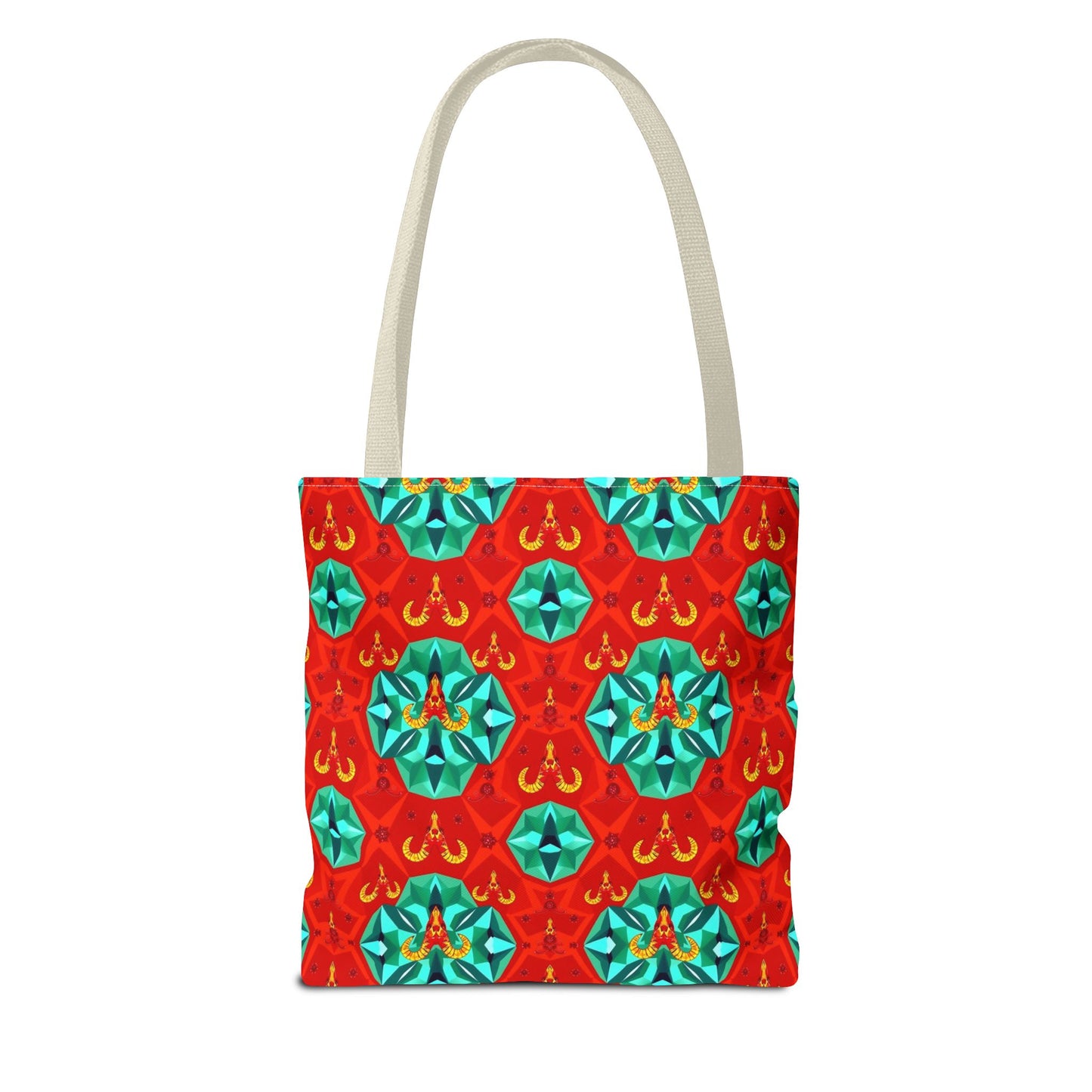 Tote Bag (AOP), Aries, Zodiac v1, Jewel Pattern