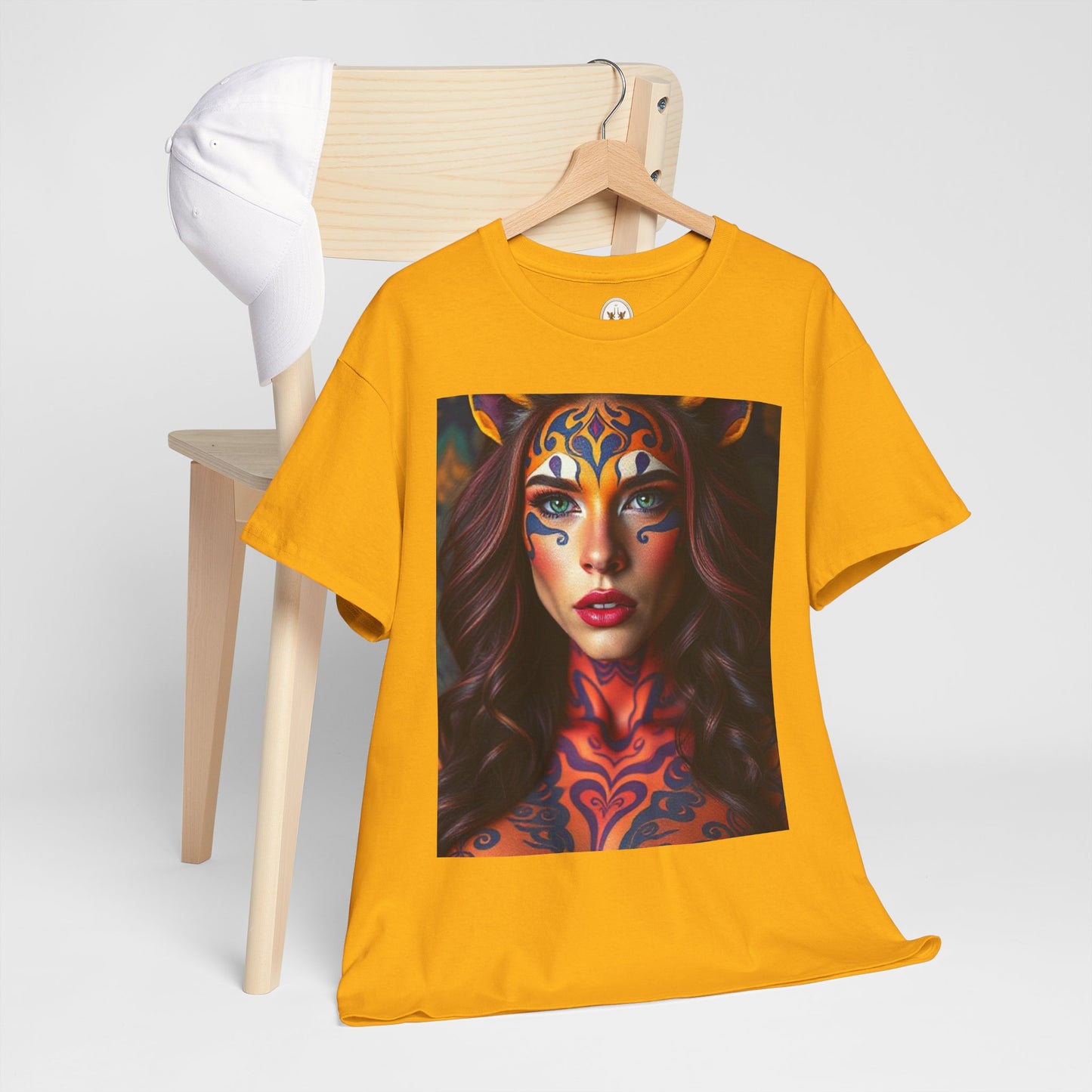 Unisex Heavy Cotton T-Shirt, Leo, Zodiac, Sexy Art