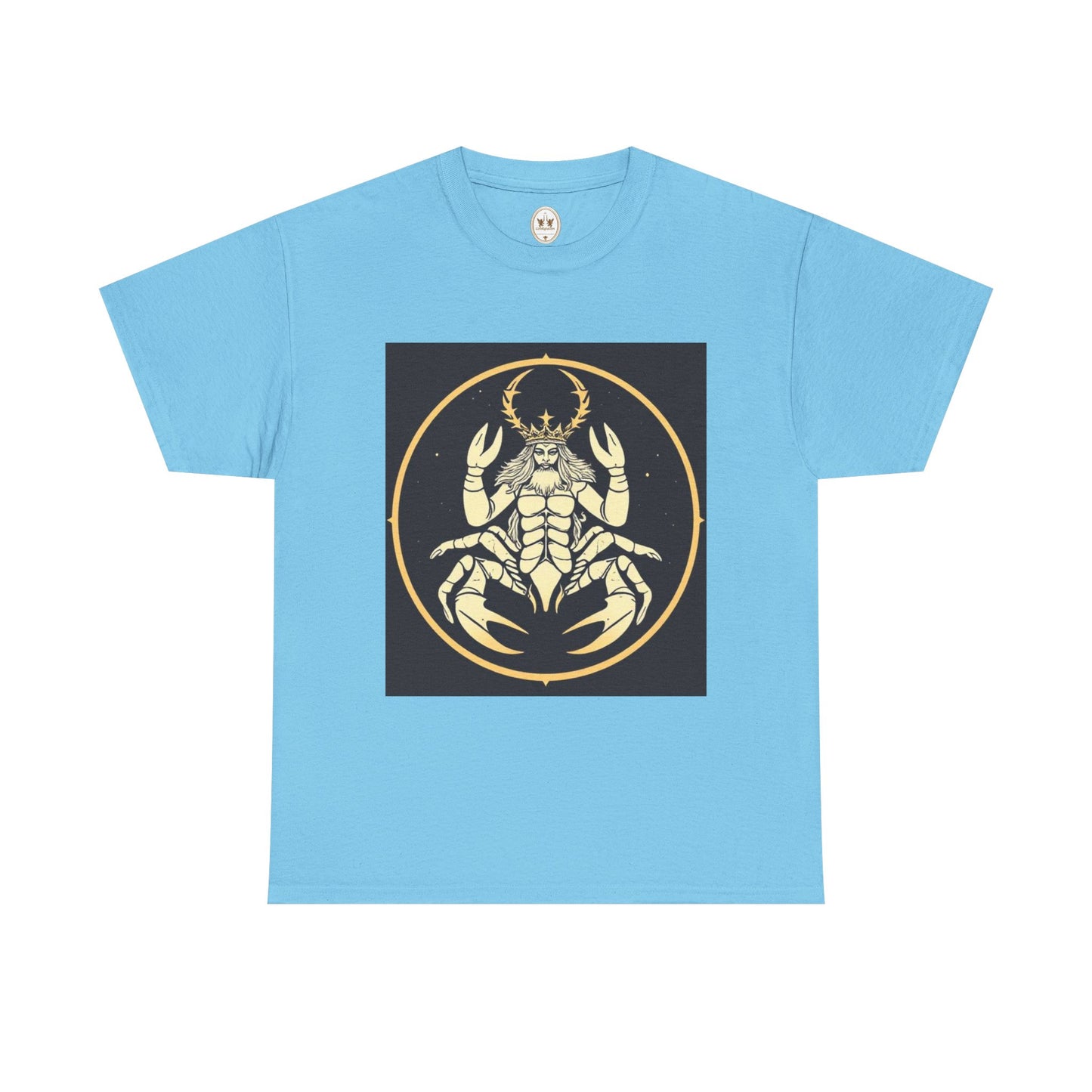 Unisex Heavy Cotton T-Shirt, Scorpio King, Print Art, Zodiac Design
