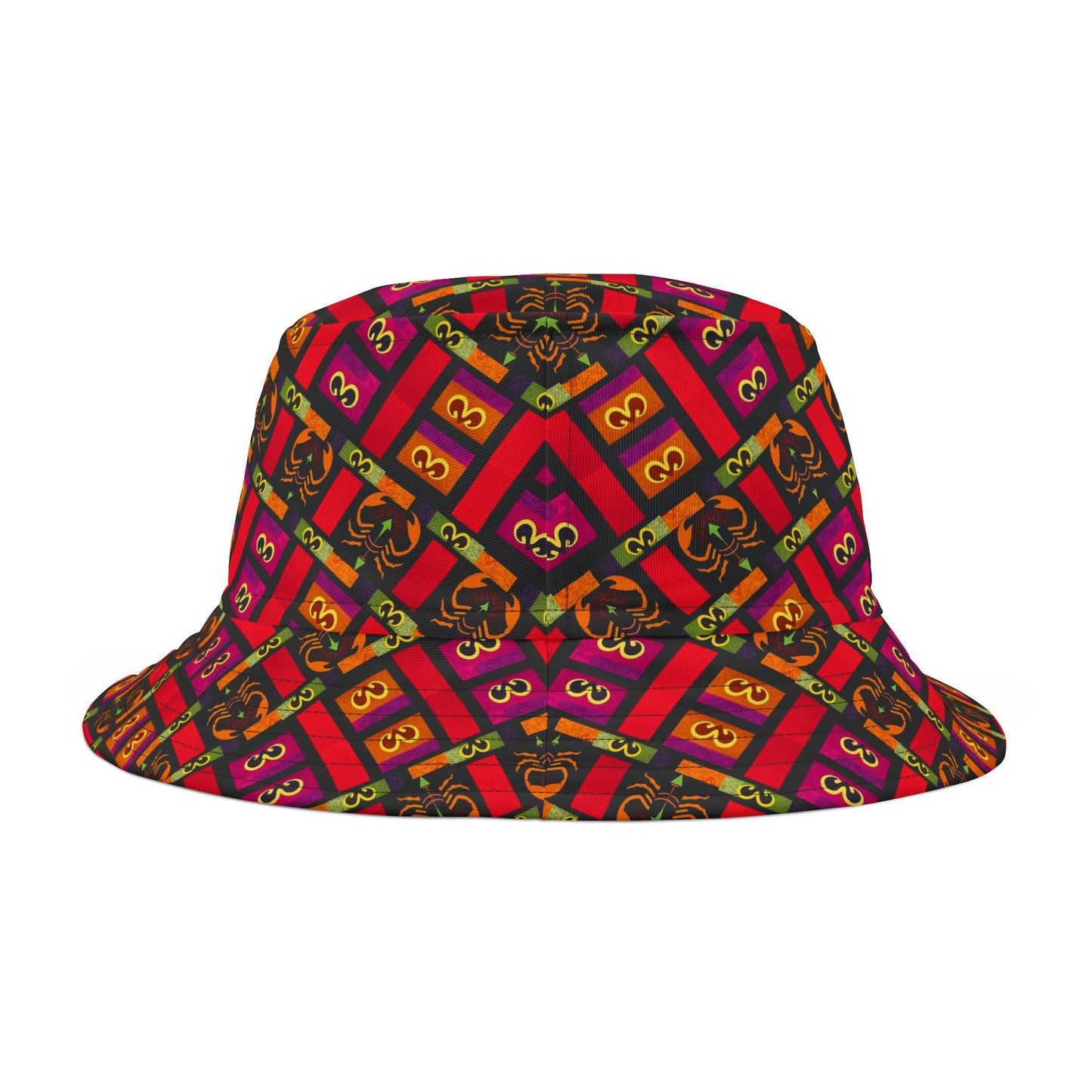 Bucket Hat, (AOP), Scorpio v1, Zodiac, Shape Pattern