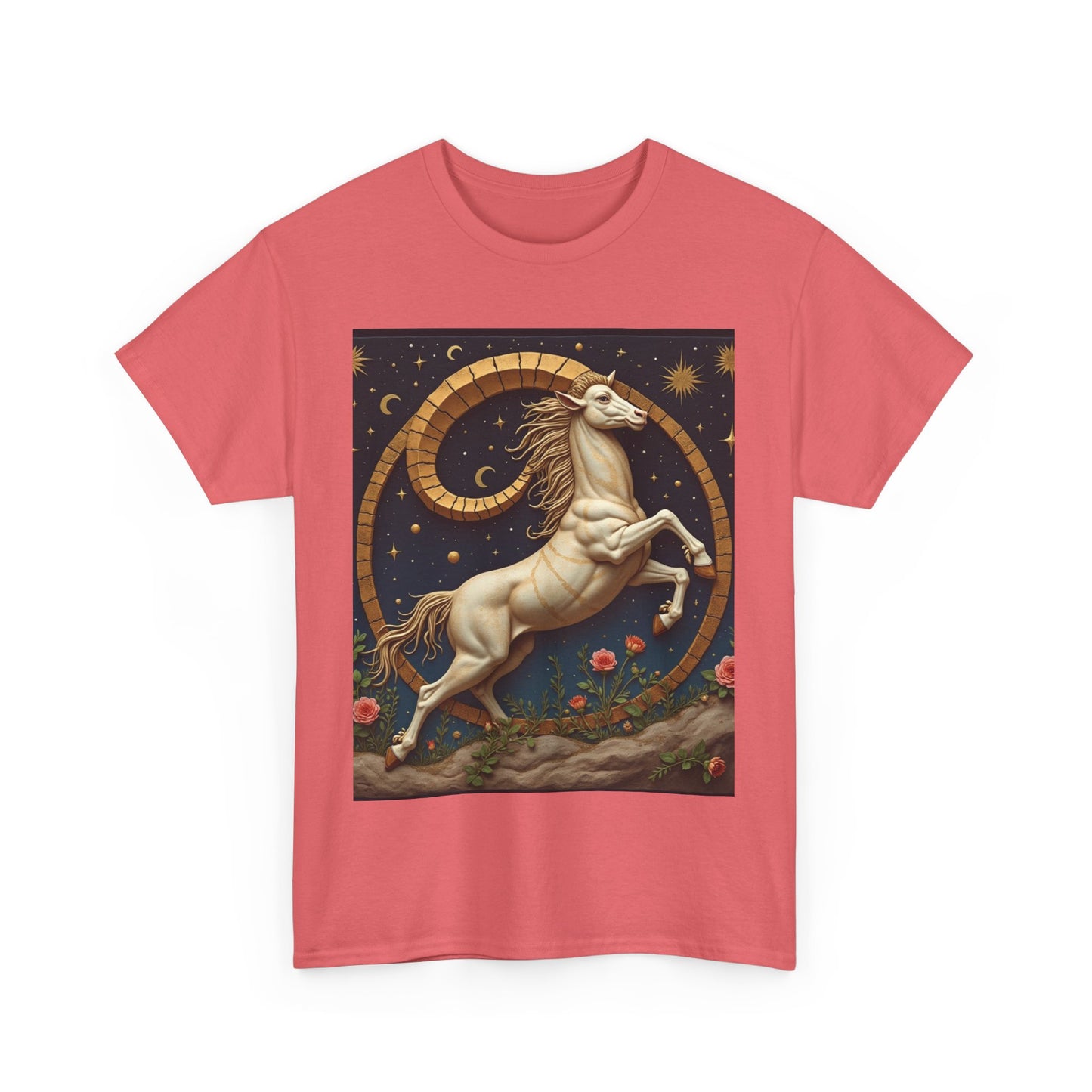 Unisex Heavy Cotton T-Shirt, Aries Animal 1v, Zodiac Design