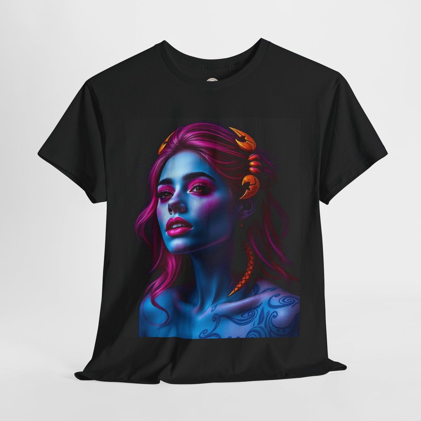 Unisex Heavy Cotton T-Shirt, Scorpio, Zodiac, Sexy Art