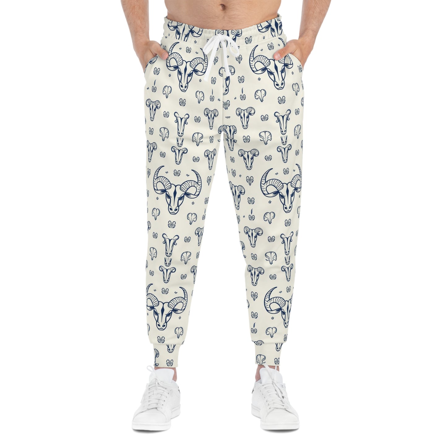 Athletic Joggers, Zodiac Design, Pattern v1, Taurus, AOP