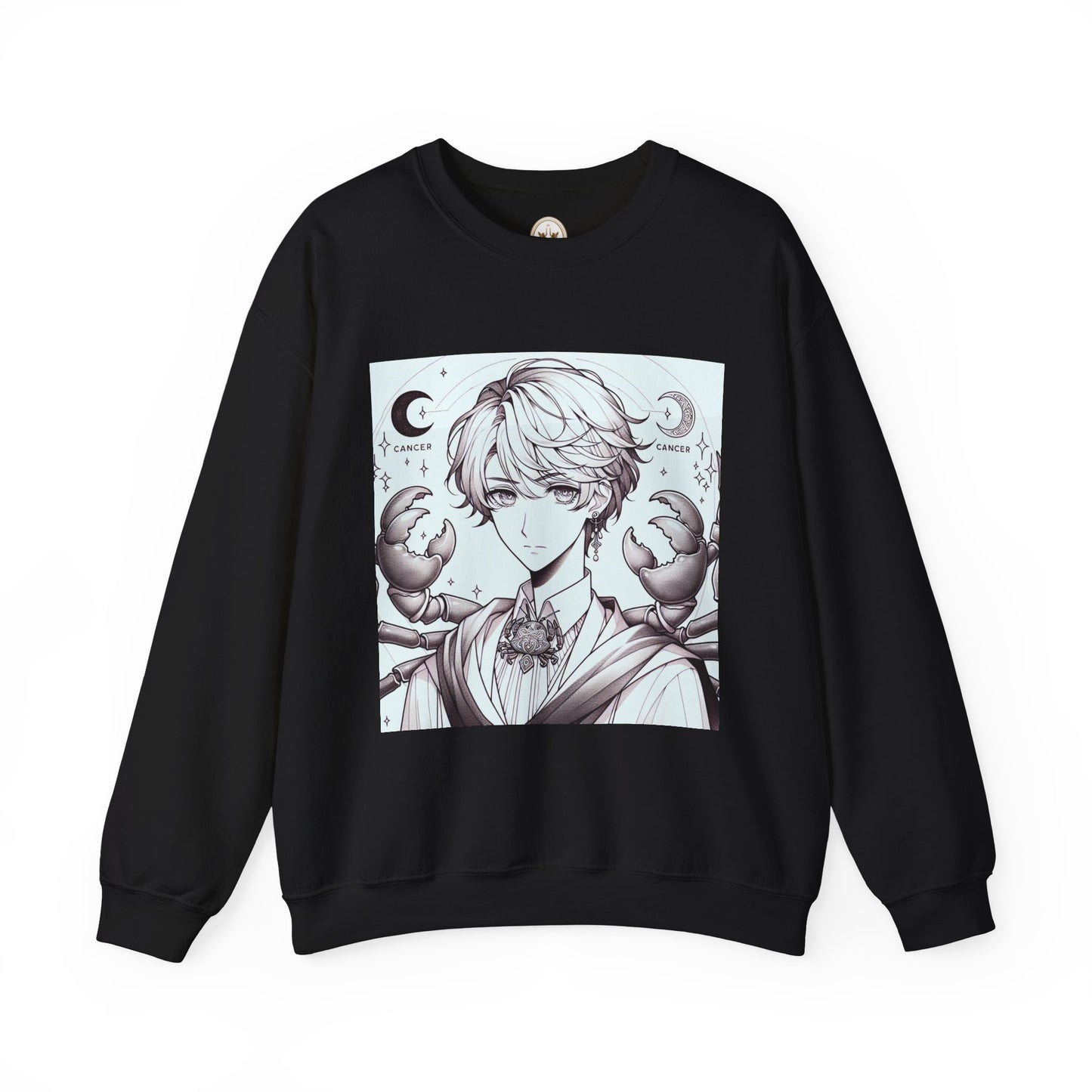 Unisex Heavy Blend™ Crewneck Sweatshirt,Two Moon, Cancer Zodiac Design