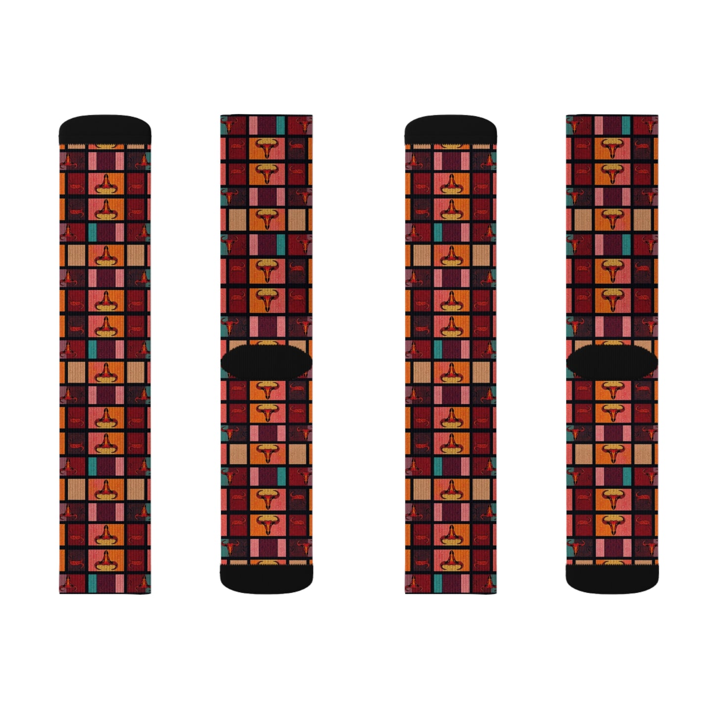 Sublimation Socks, Taurus, Zodiac, Shapes Pattern