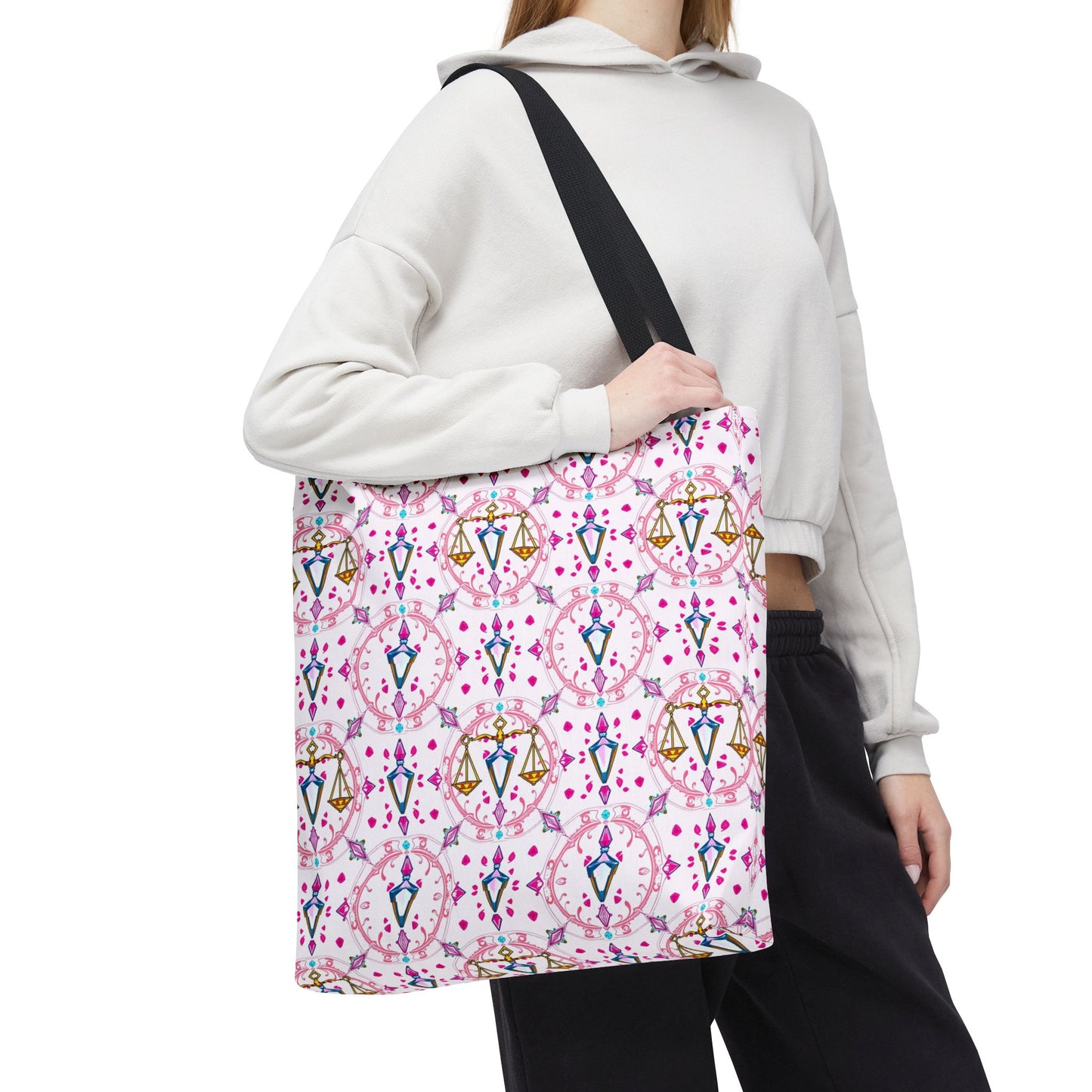 Tote Bag (AOP), Libra, Zodiac, Jewel Pattern