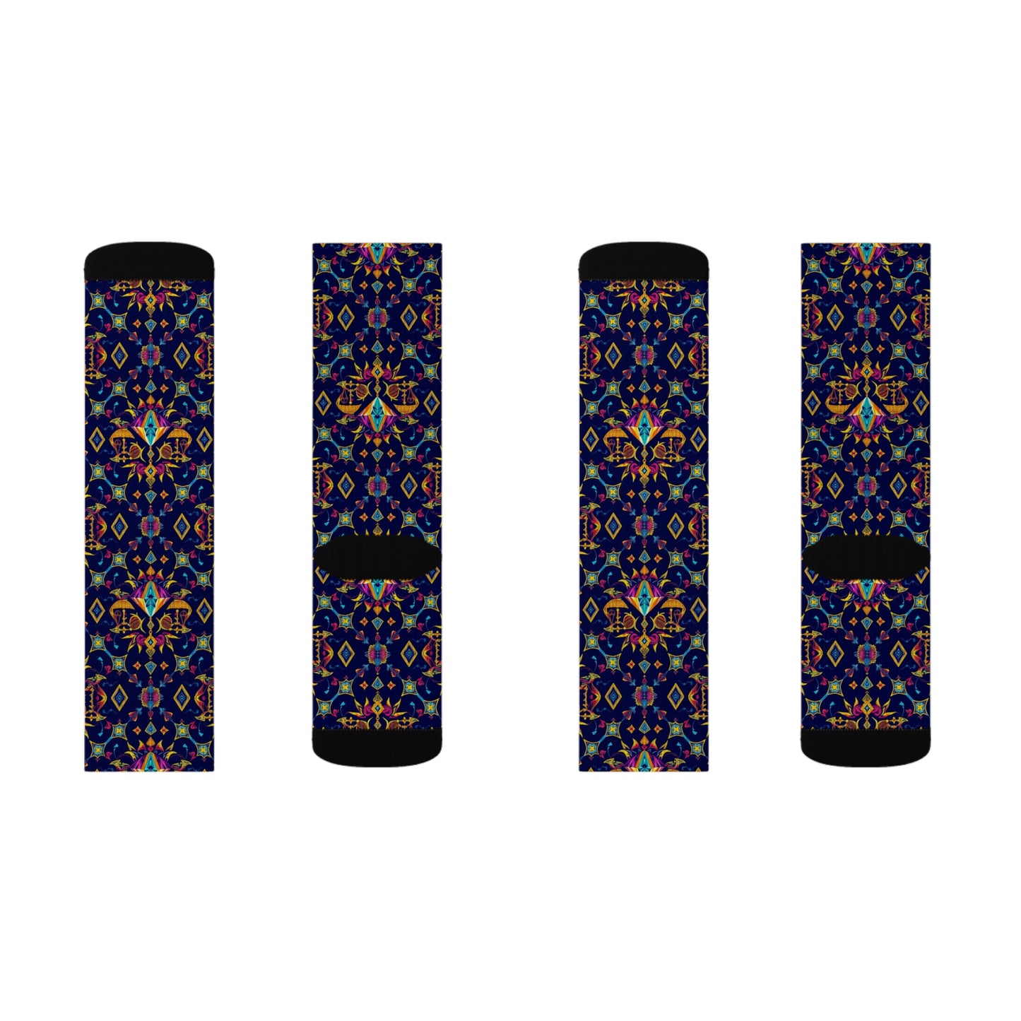 Sublimation Socks, Libra, Zodiac v1, Jewel Pattern