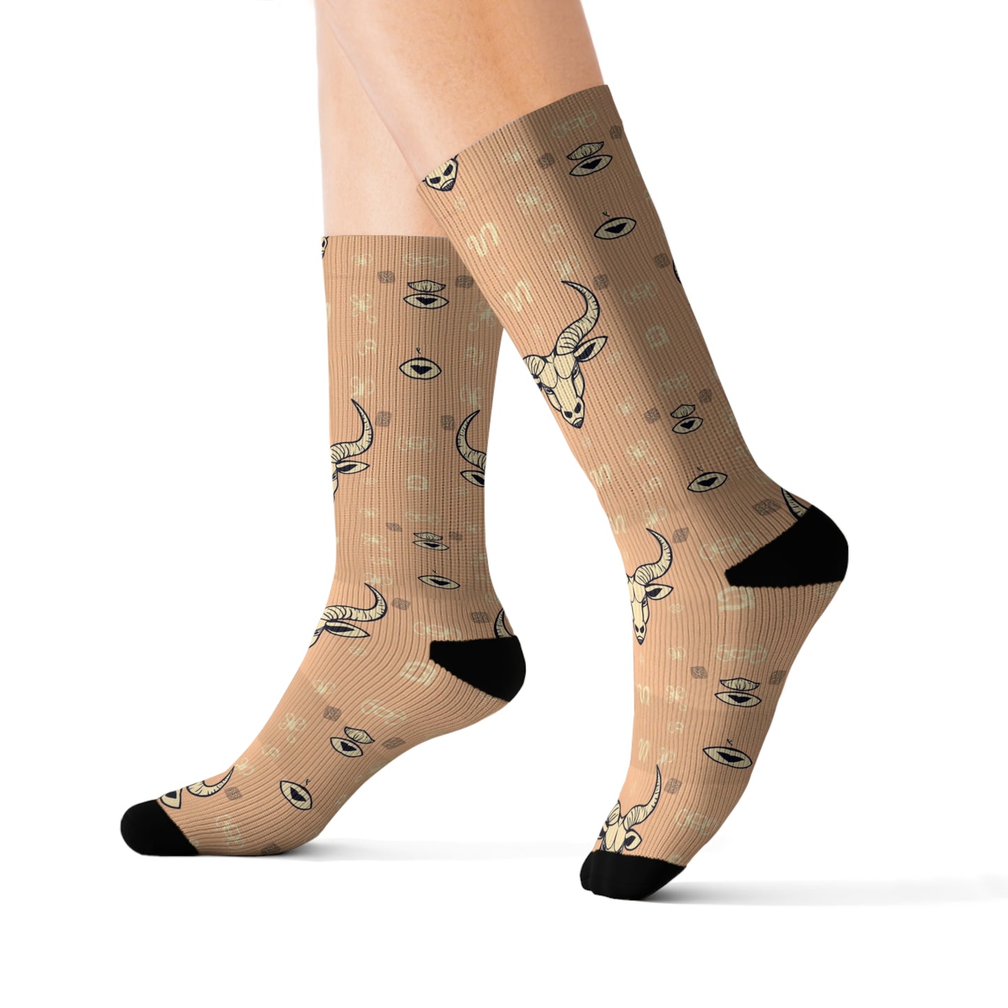 Sublimation Socks, Taurus, Zodiac, Pattern