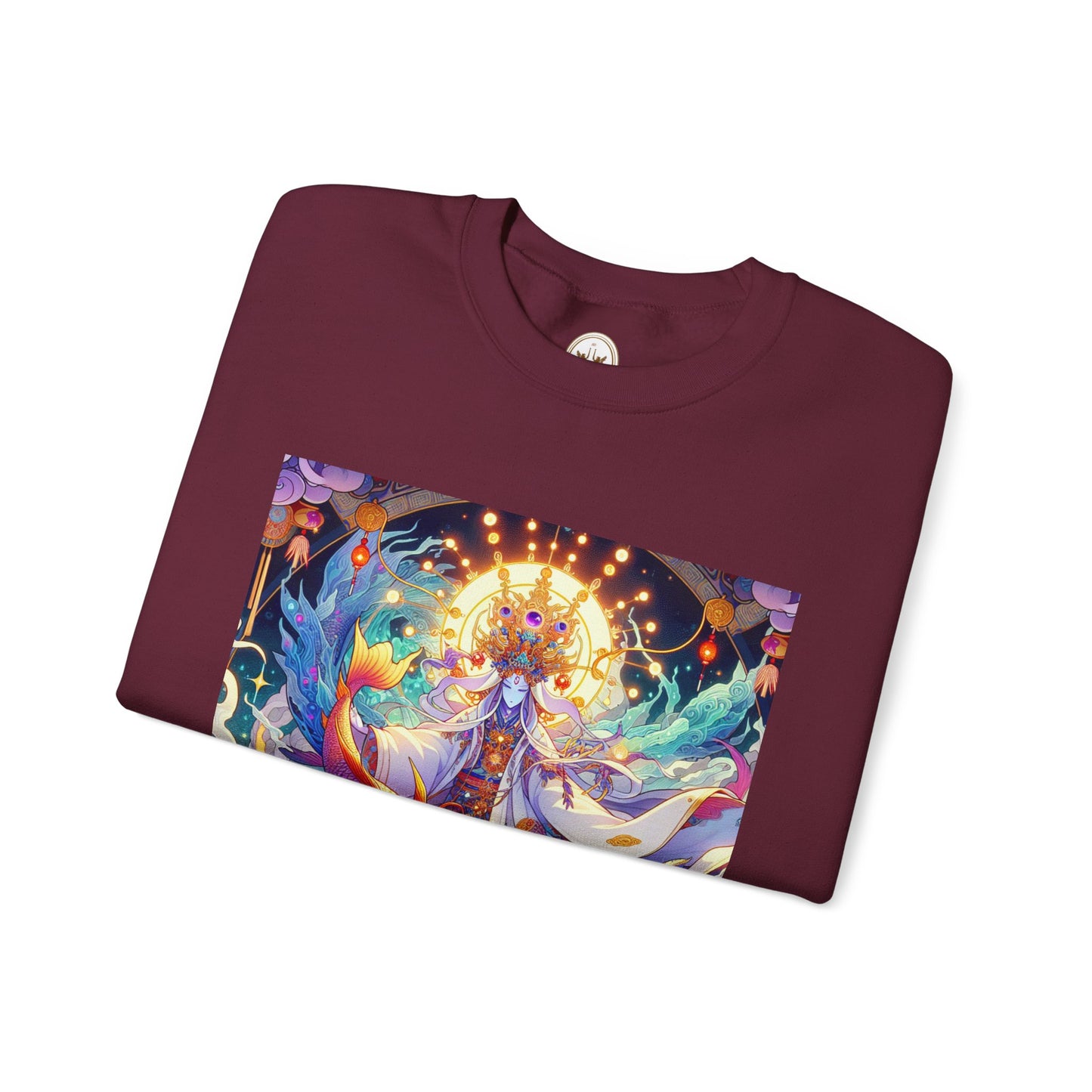 Unisex Heavy Blend™ Crewneck Sweatshirt, Anime Pisces King, Zodiac Design