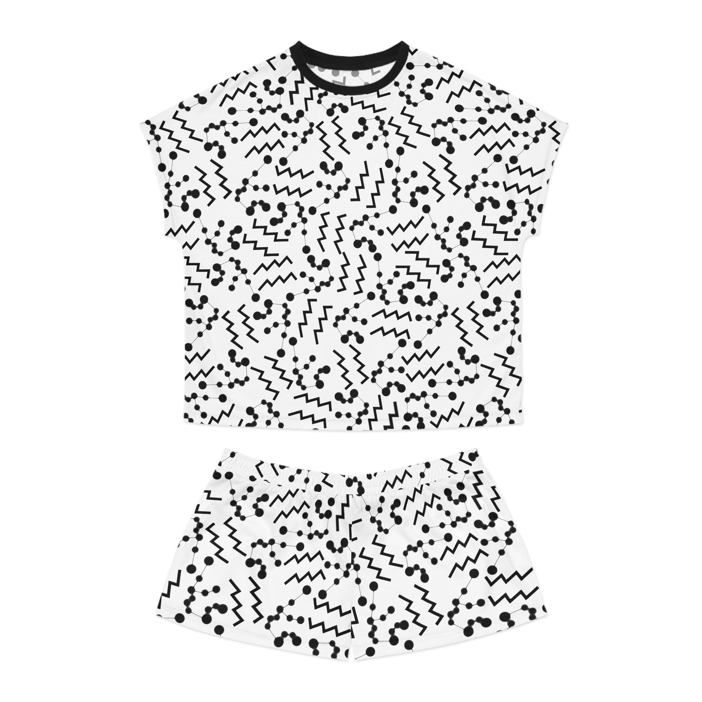 Women's Short Pajama Set Aquarius Zodiac Sign (AOP)