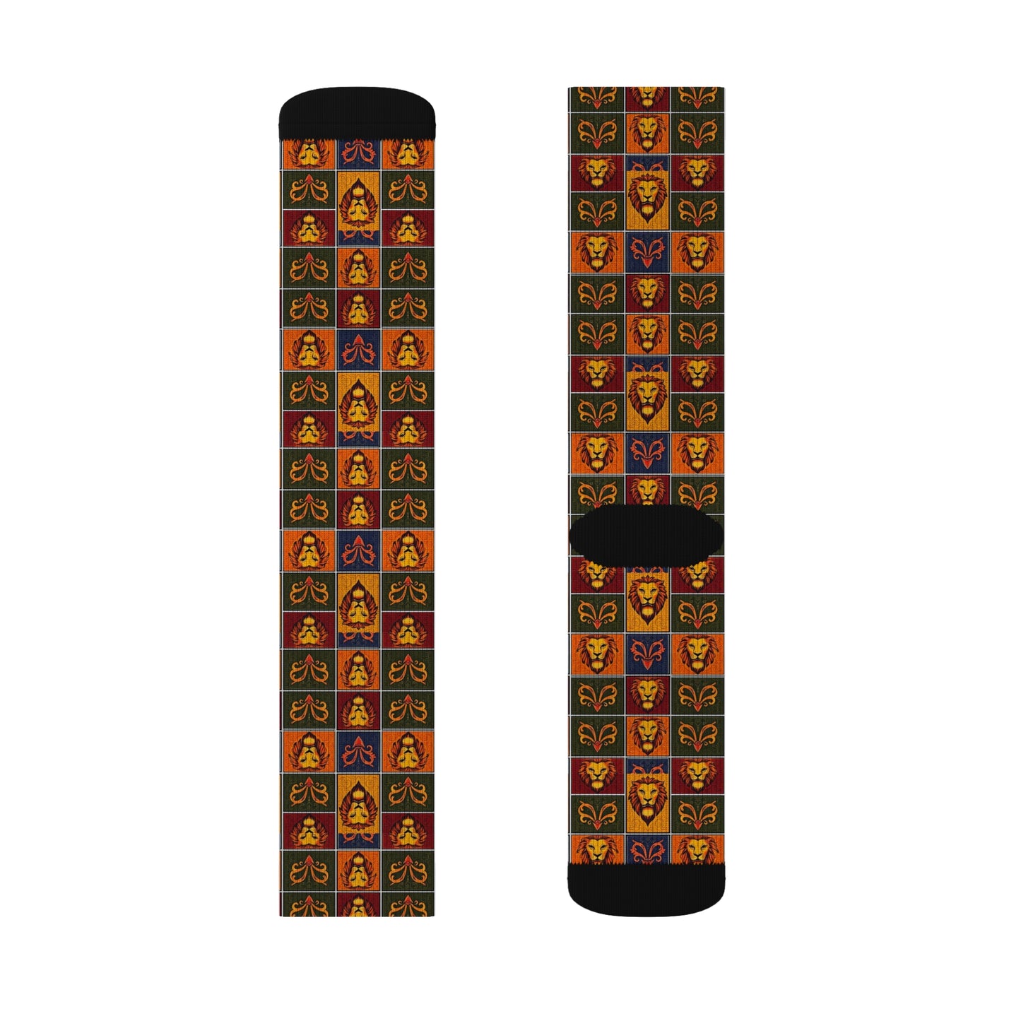 Sublimation Socks, Leo, Zodiac v1, Shapes Pattern