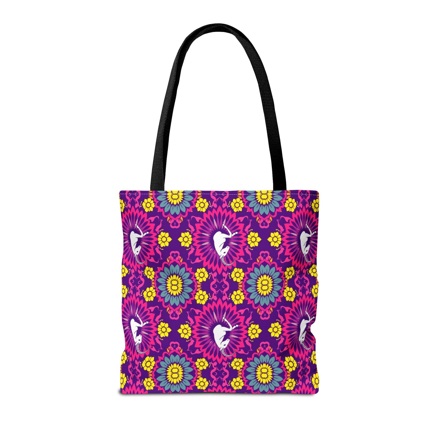 Tote Bag, (AOP), Capricorn, Zodiac v5, Flower Pattern