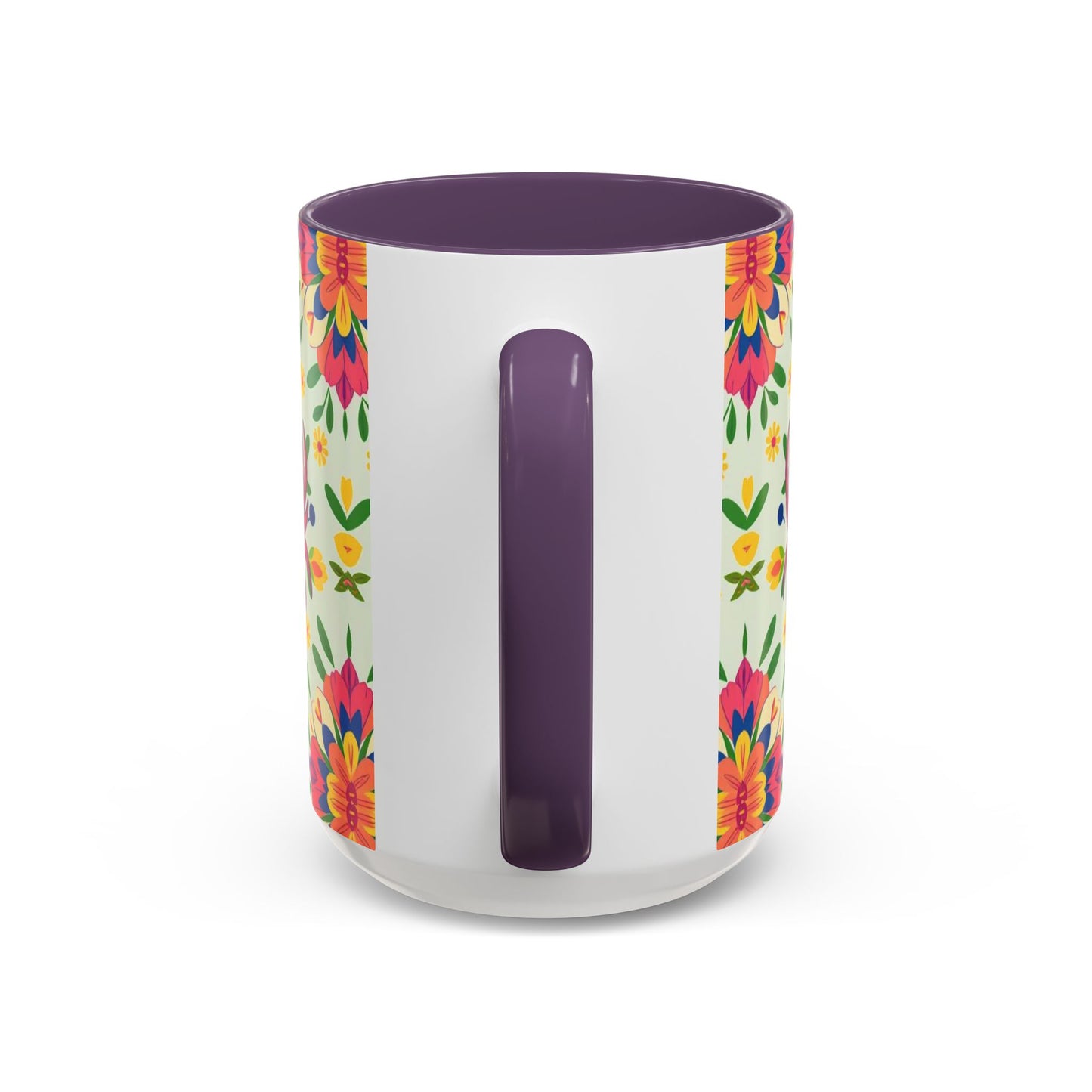 Accent Coffee Mug, Cancer, Zodiac v3, Flower Pattern, (11, 15oz)