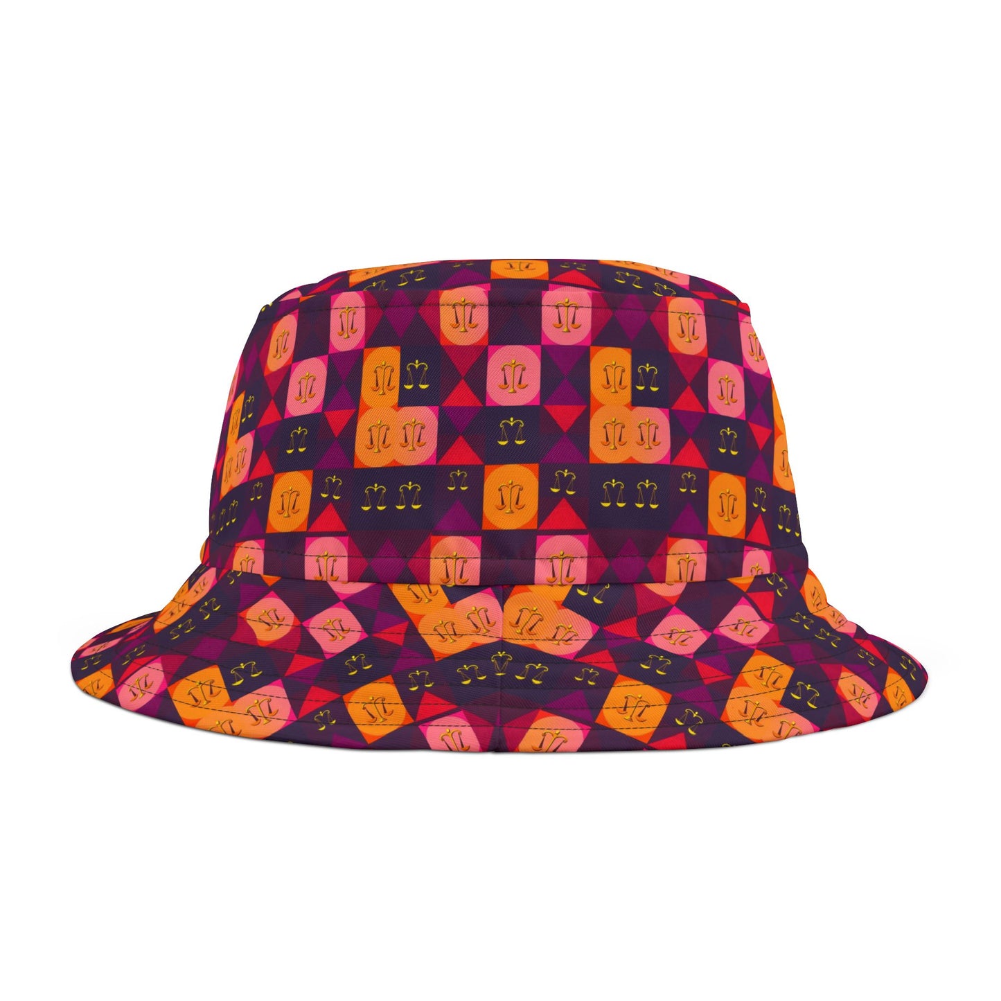 Bucket Hat, (AOP), Libra, Zodiac, Shape Pattern