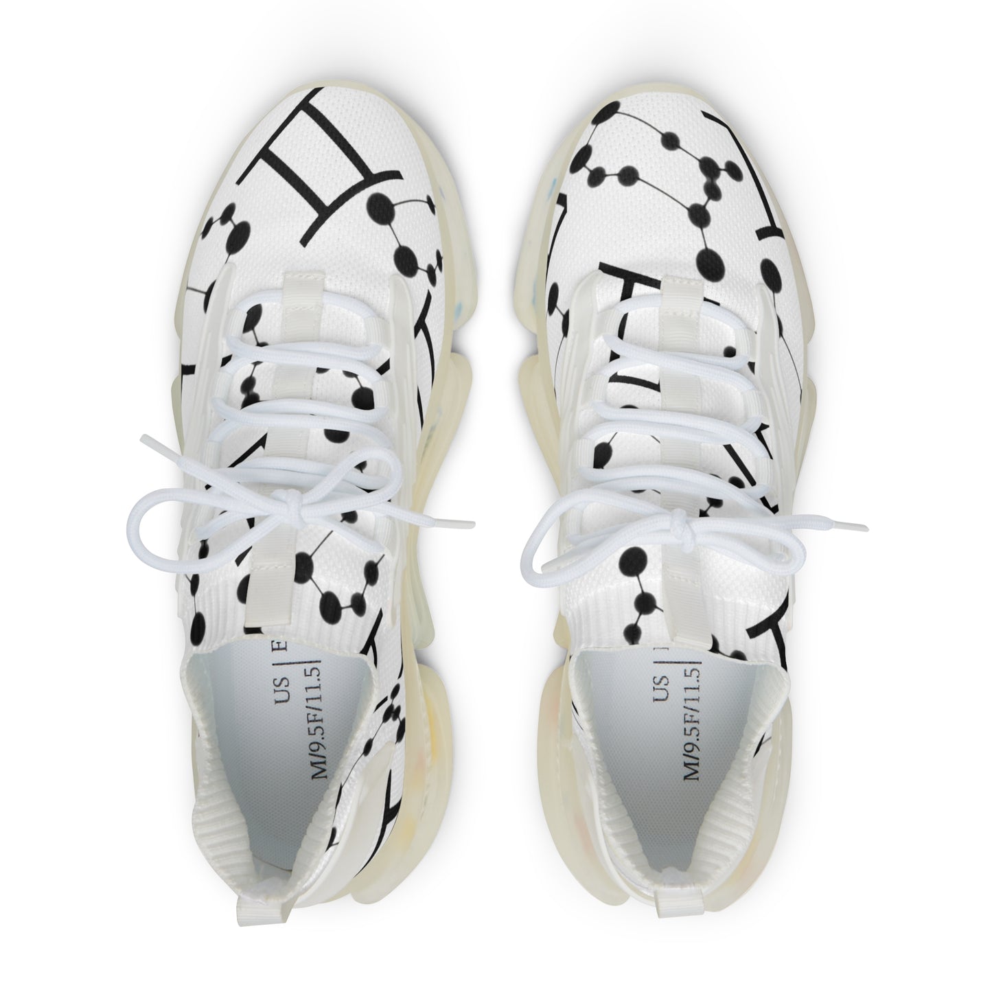 Men's Mesh Sneakers, Gemini Zodiac Sign, all over print