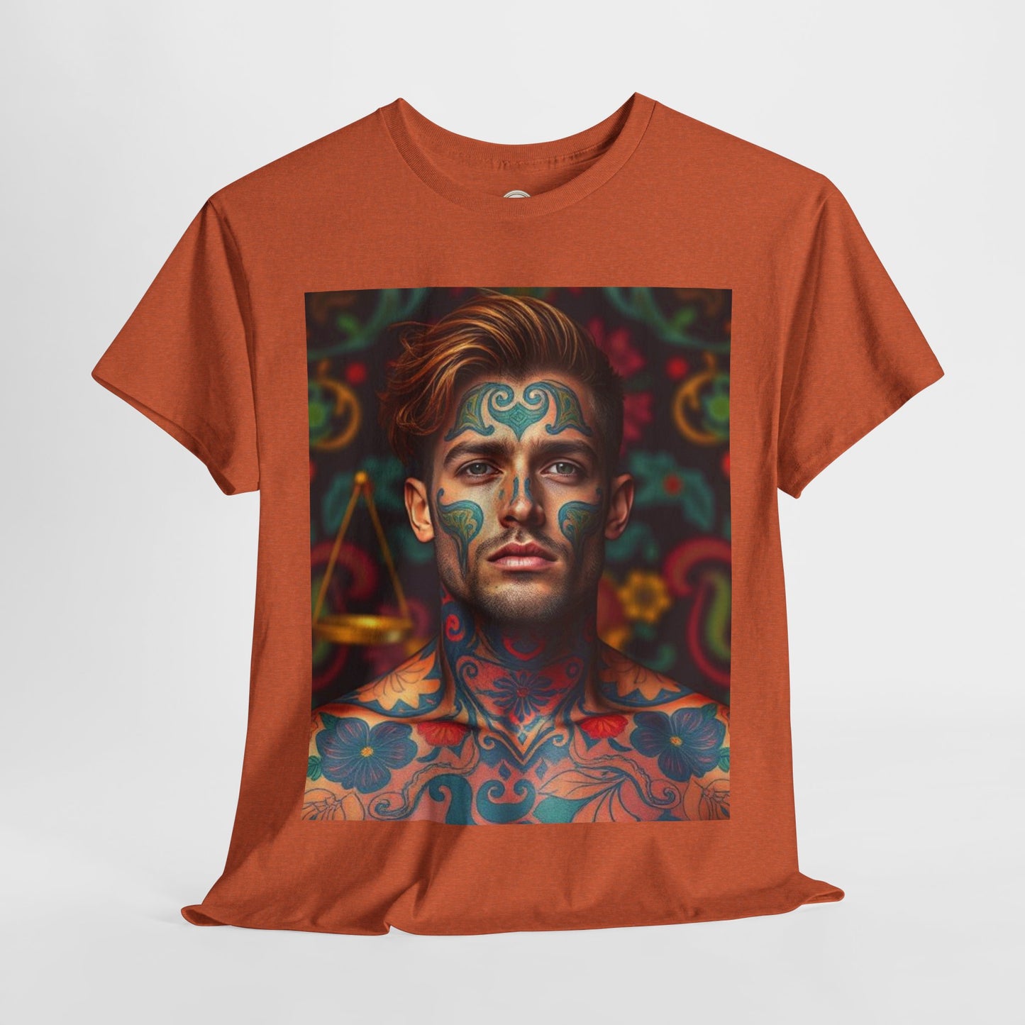 Unisex Heavy Cotton T-Shirt, Libra, Zodiac, Sexy Art