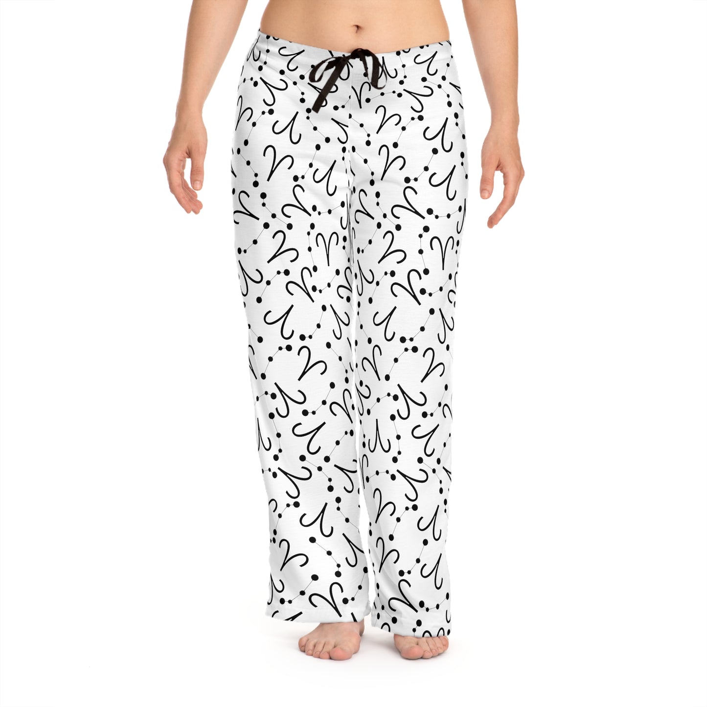 Women's Zodiac Pajama Pants (AOP) Aries Zodiac Sign
