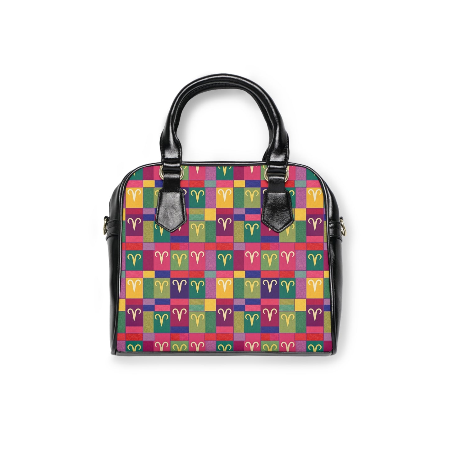Shoulder Handbag, Aries, Zodiac v1, Shapes Pattern