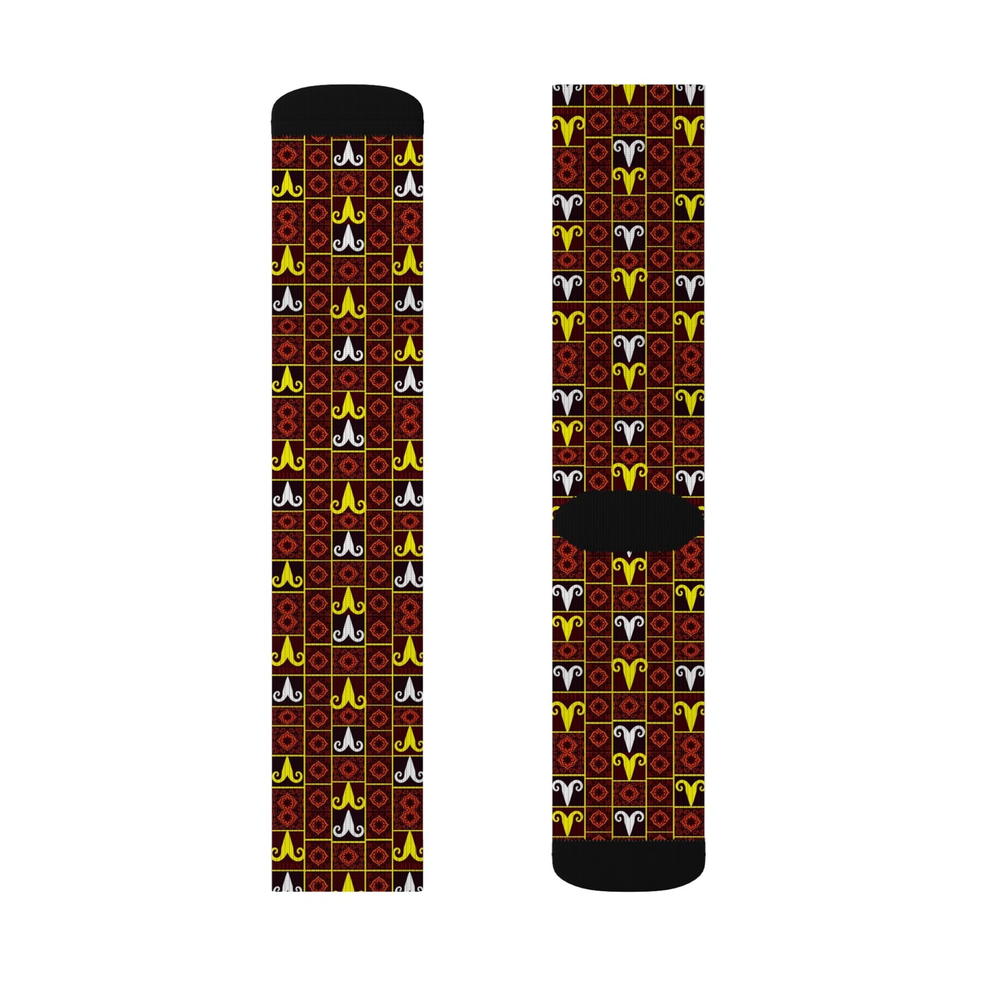 Sublimation Socks, Aries, Zodiac, Shapes Pattern